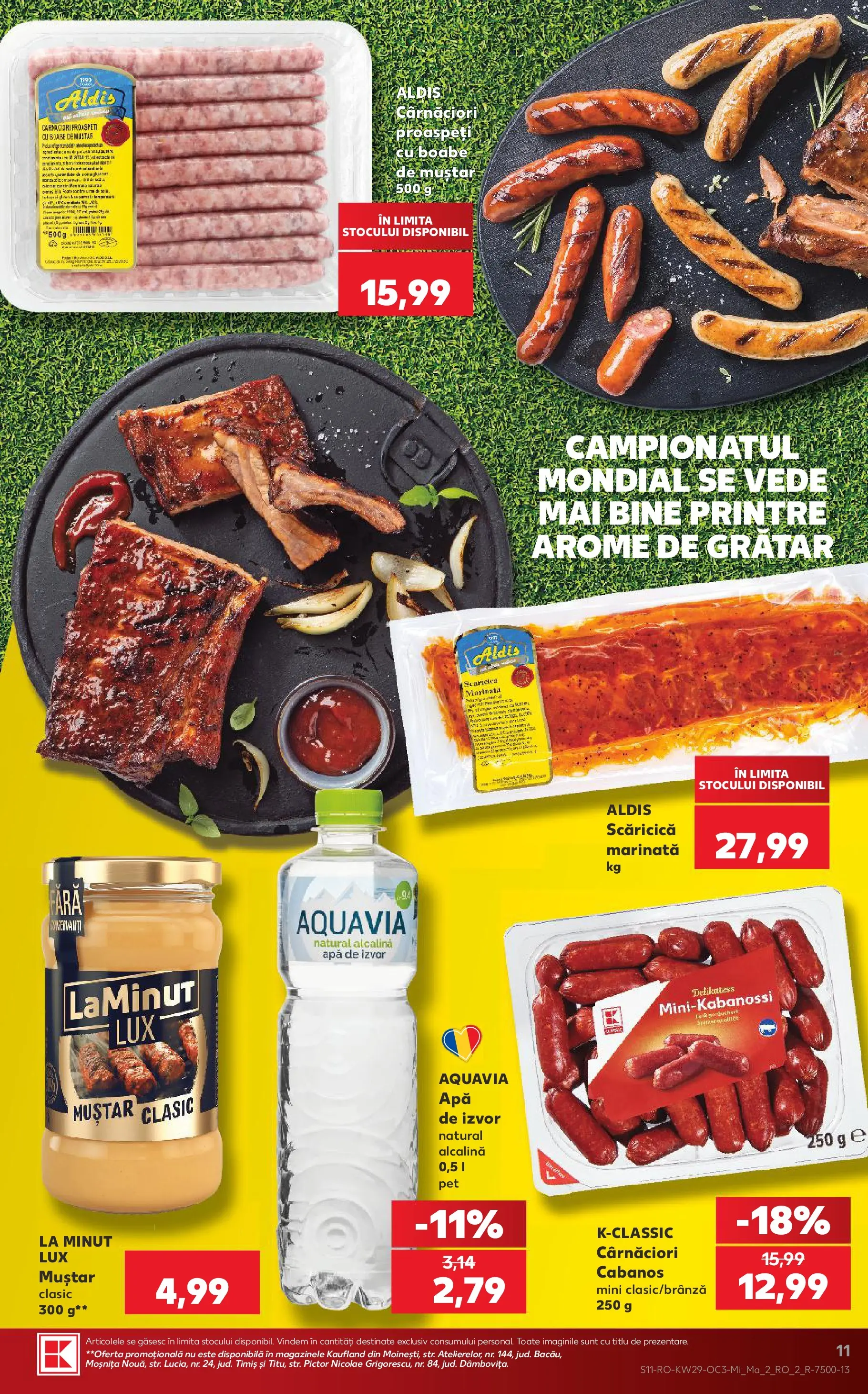 Kaufland Viseu de Sus 15.07.2026 - Revista si Oferta | Pagină: 11 | Produse: Grătar, Muștar, Apă