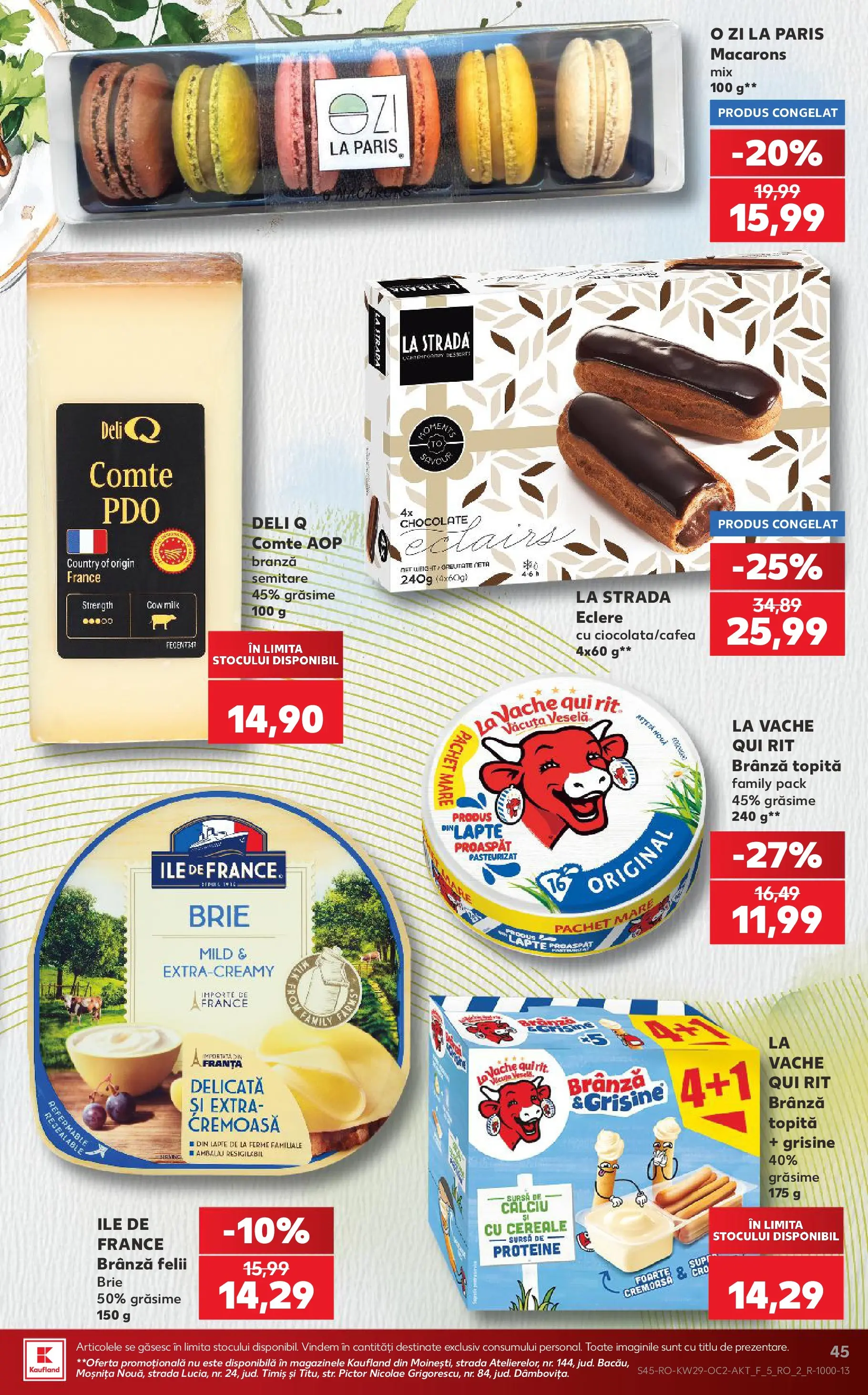 Kaufland Domnesti 15.07.2026 || Revista si Oferte | Pagină: 45 | Produse: Masaüstü kılıfı, Brânză, Macarons, Cereale Kaufland Domnesti 15.07.2026 - Revista si Oferta | Pagină: 45 | Produse: Masaüstü kılıfı, Brânză, Macarons, Cereale