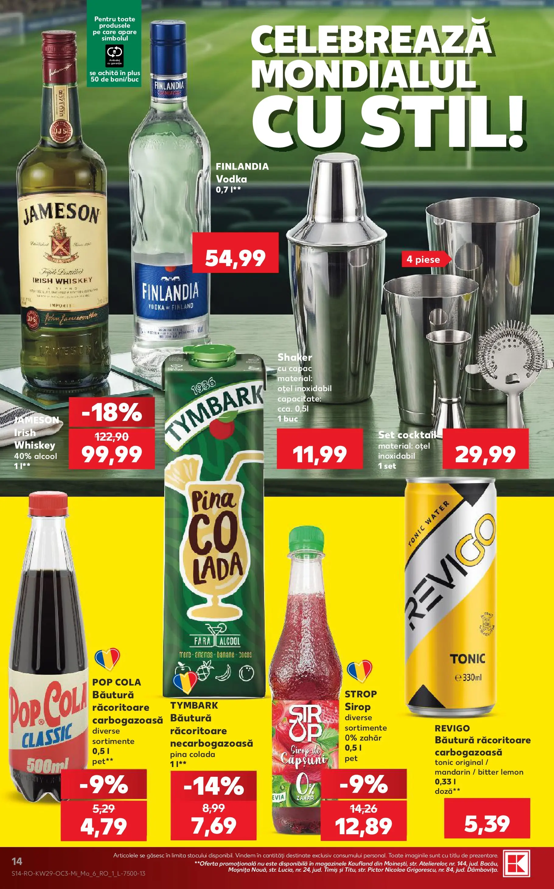 Kaufland Viseu de Sus 15.07.2026 - Revista si Oferta | Pagină: 14 | Produse: Amerikan servis, Căpșuni, Vodka, Zahăr