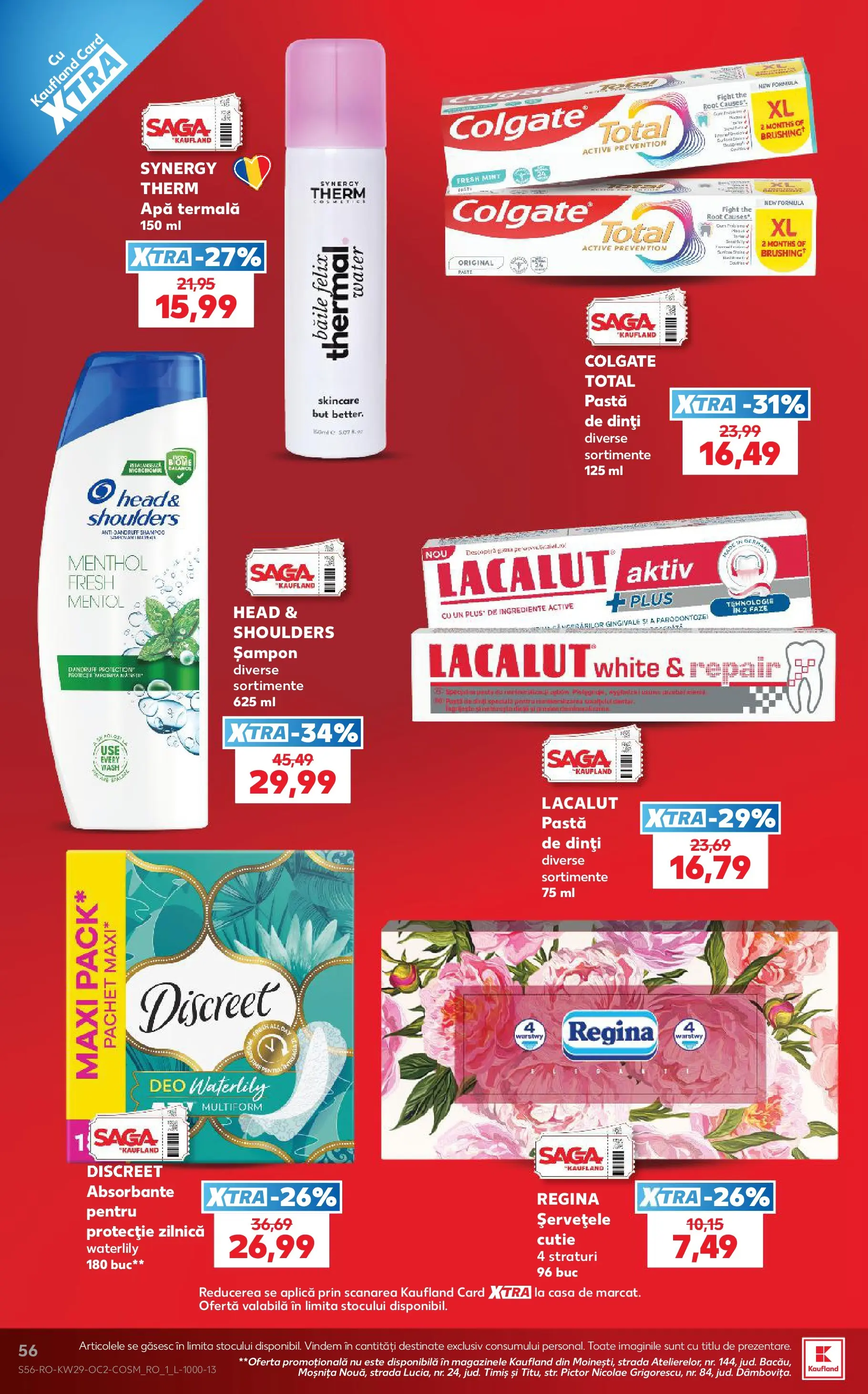 Kaufland Domnesti 15.07.2026 || Revista si Oferte | Pagină: 56 | Produse: Șampon, Paste, Absorbante, Apă Kaufland Domnesti 15.07.2026 - Revista si Oferta | Pagină: 56 | Produse: Șampon, Paste, Absorbante, Apă
