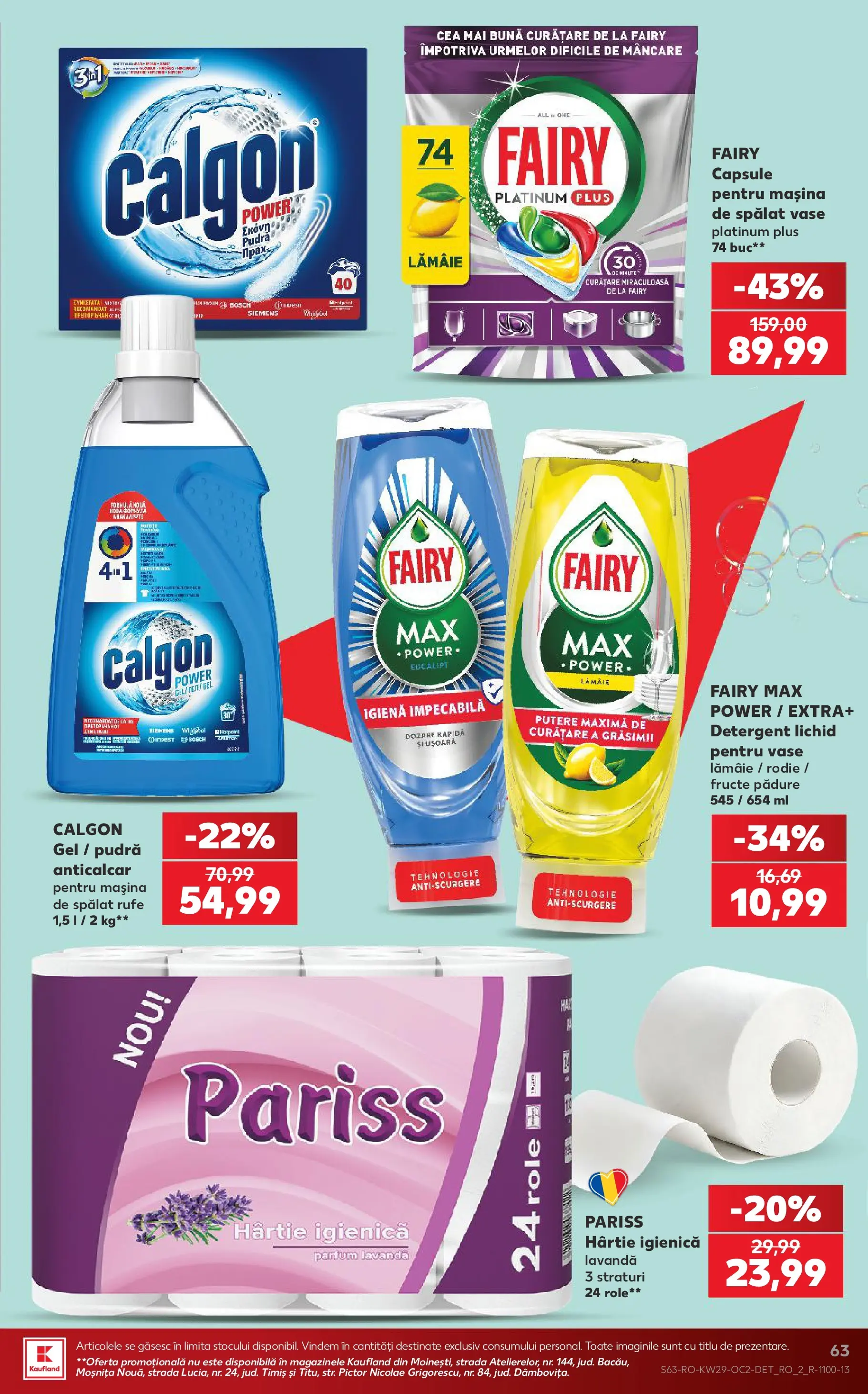 Kaufland Rădăuți 15.07.2026 - Revista si Oferta | Pagină: 63 | Produse: Role, Parfum, Pudră, Lămâie