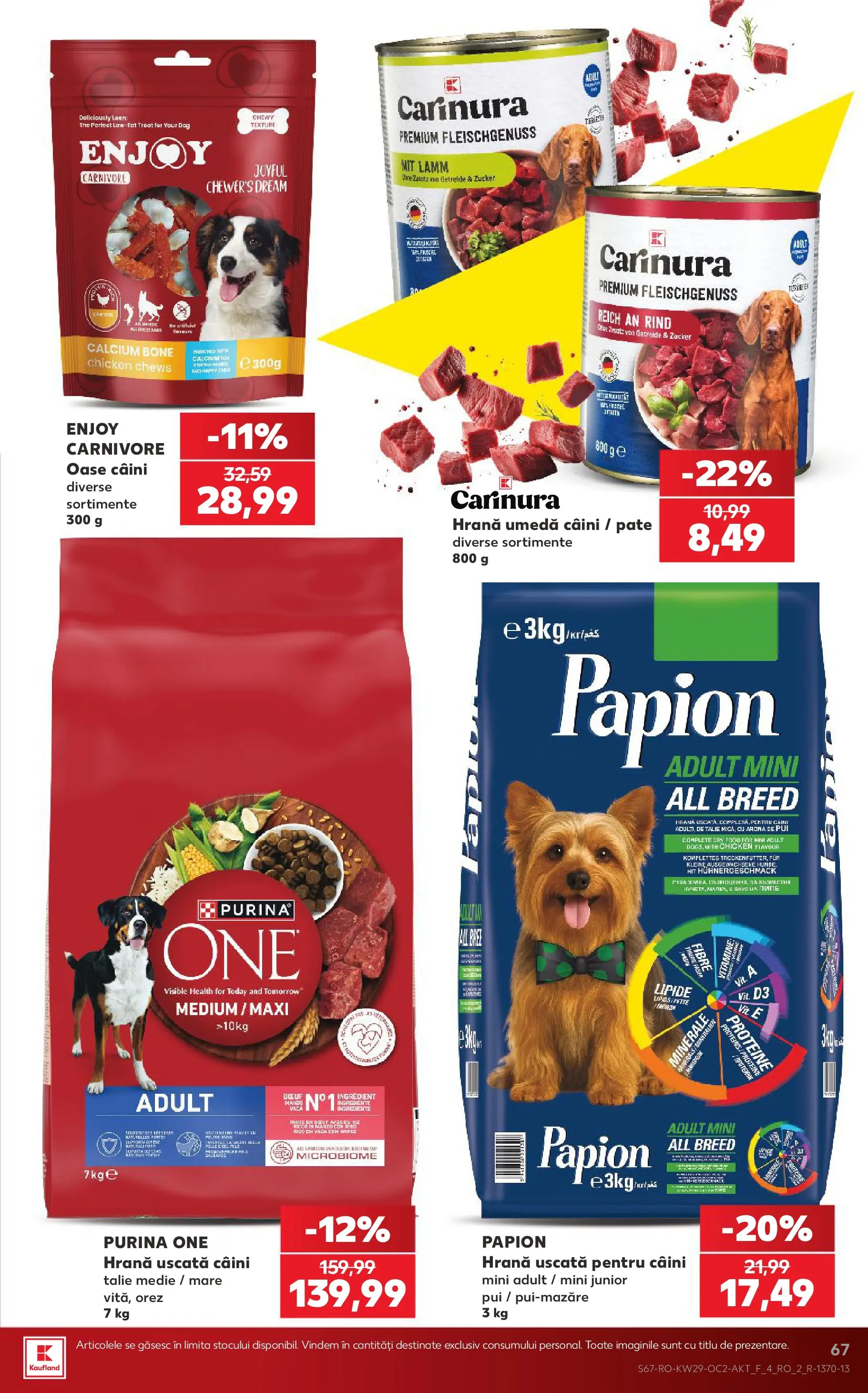 Kaufland Rădăuți 15.07.2026 - Revista si Oferta | Pagină: 67 | Produse: Masaüstü kılıfı, Hacıyatmaz Kedi Oyuncağı, Pate, Orez