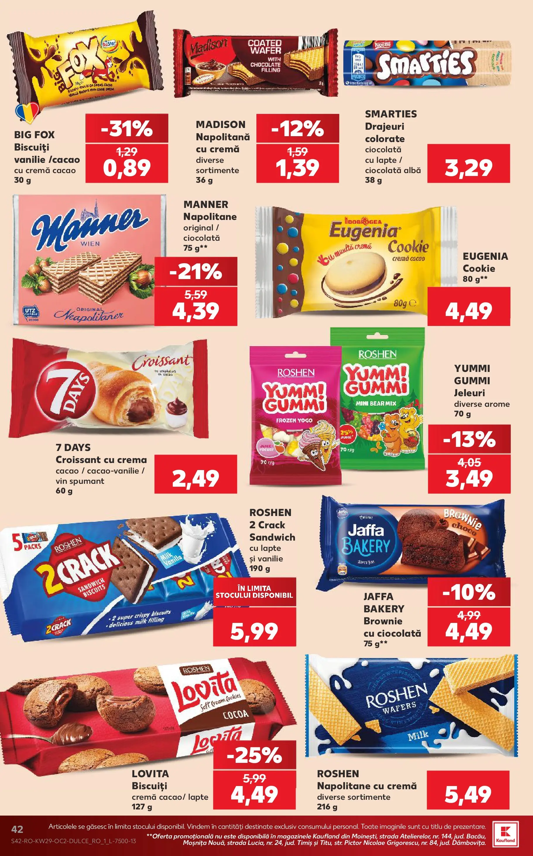 Kaufland Viseu de Sus 15.07.2026 - Revista si Oferta | Pagină: 42 | Produse: Cremă, Ciocolată, Vin, Biscuiți