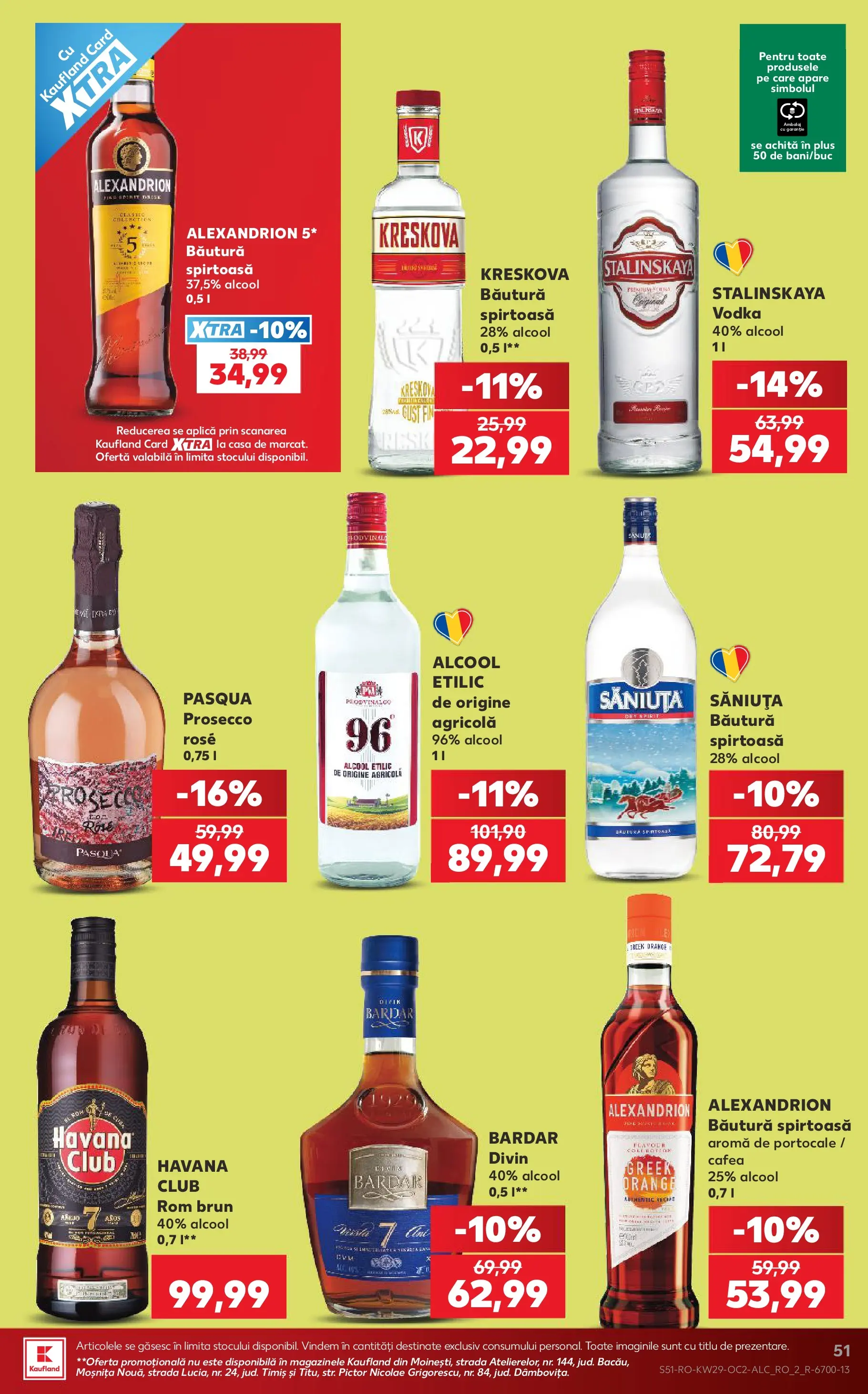 Kaufland Viseu de Sus 15.07.2026 - Revista si Oferta | Pagină: 51 | Produse: Prosecco, Cafea, Rom, Vodka