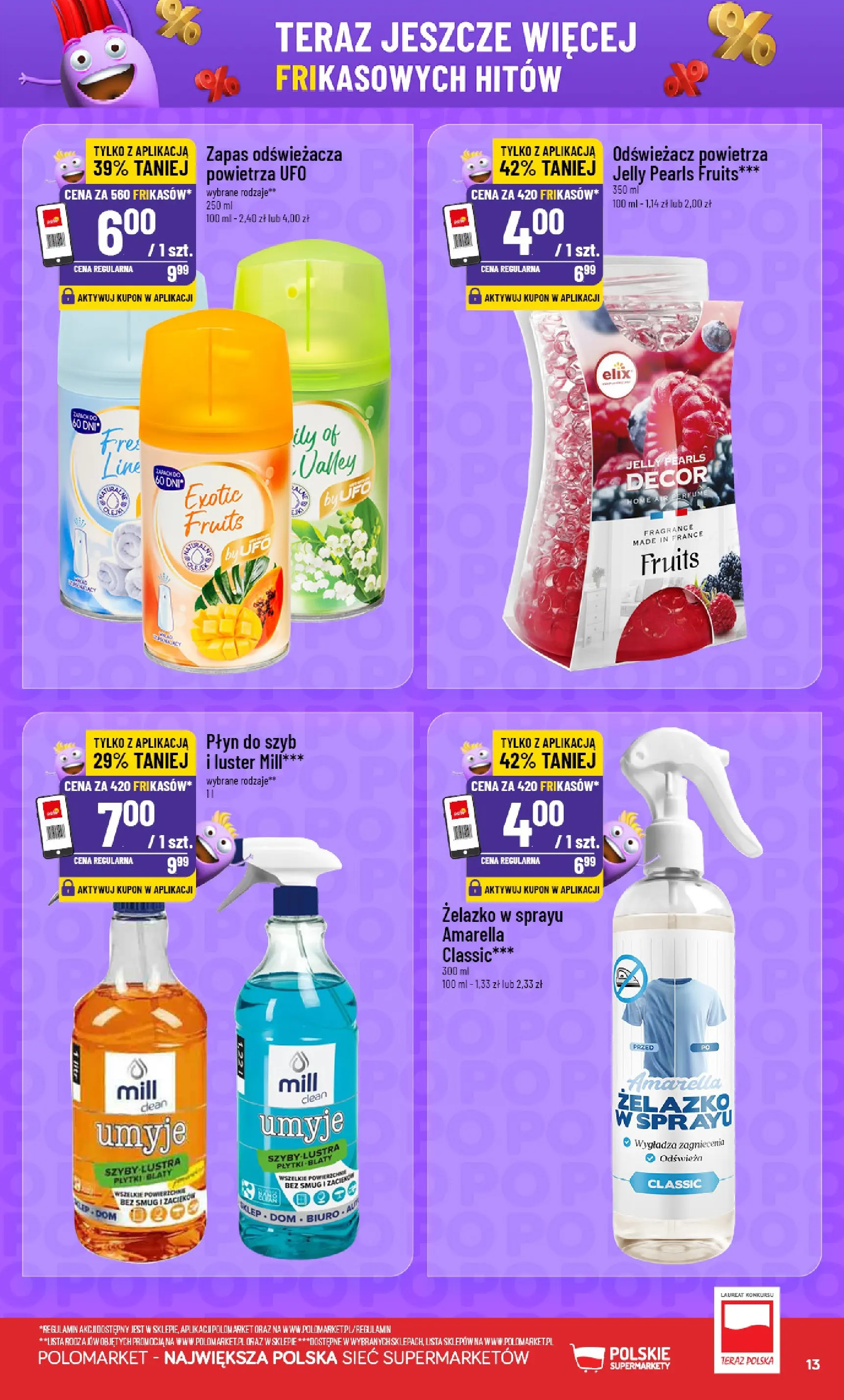 Nowa POLOmarket gazetka od jutra 15.07.2026 | Strona: 13 | Produkty: Odświeżacz, Odświeżacz powietrza