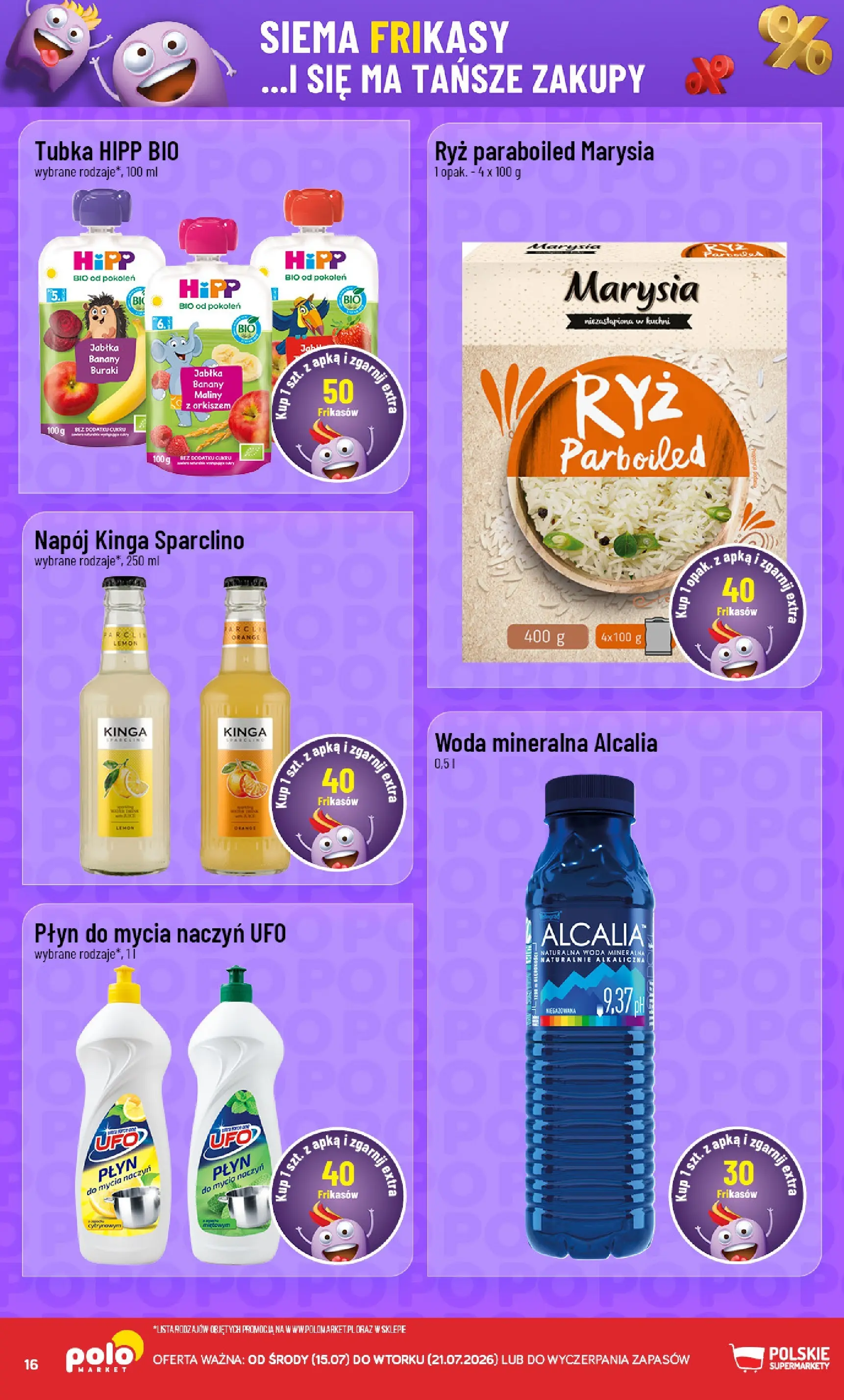 Nowa POLOmarket gazetka od jutra 15.07.2026 | Strona: 16 | Produkty: Maliny, Buraki, Jabłka, Woda