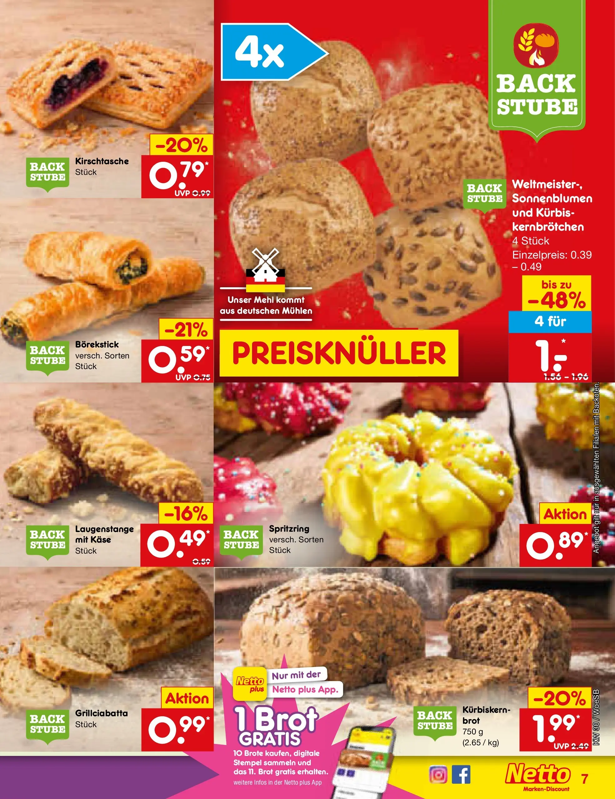 Netto Marken-Discount Prospekt Gemmingen (ab 19.07.2026) ยป Angebote | Seite: 7 | Produkte: Mehl, Kรคse, Kรผrbis, Brot Netto Marken-Discount Prospekt Gemmingen (ab 19.07.2026) ยป Angebote | Seite: 7 | Produkte: Mehl, Kรคse, Kรผrbis, Brot