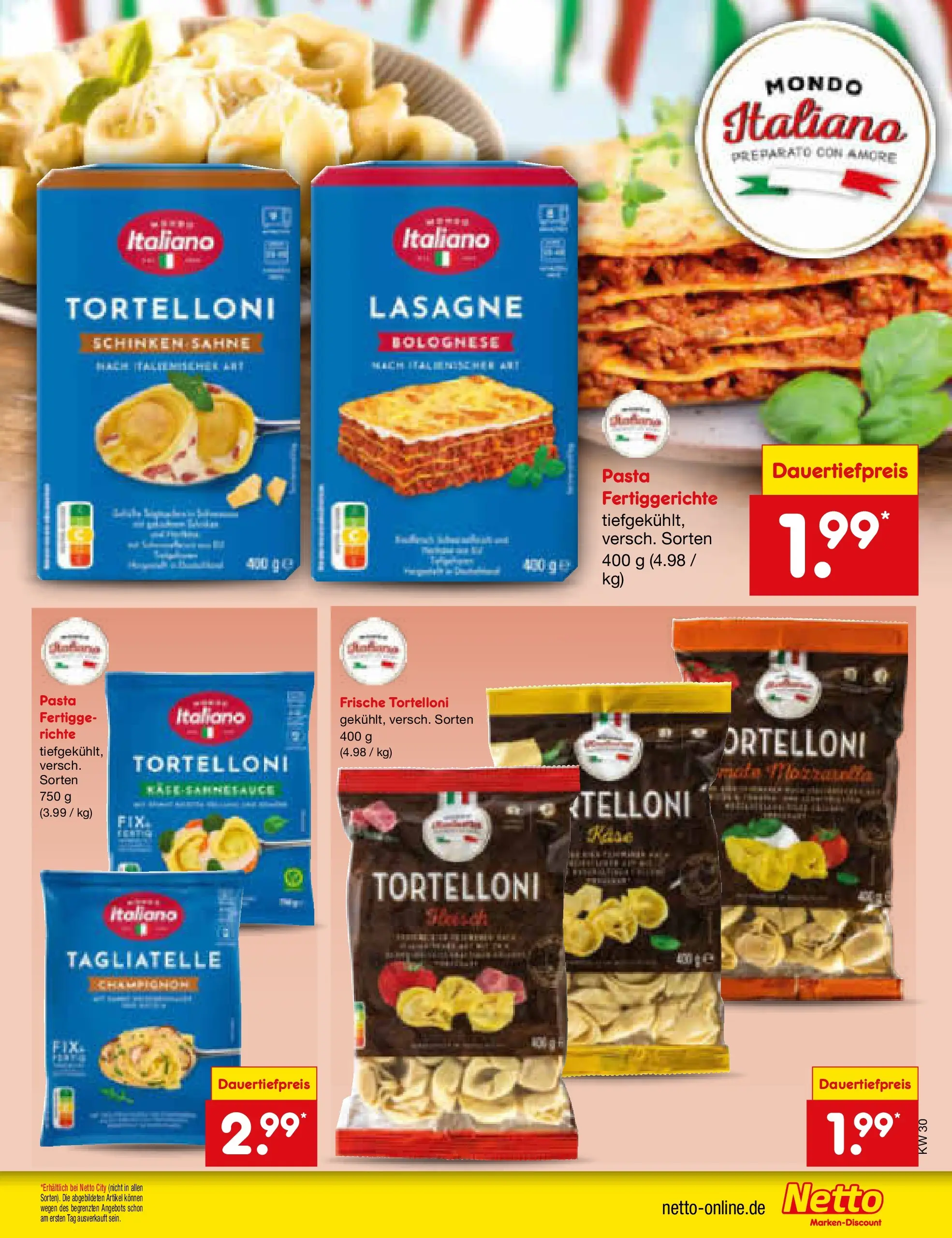 Netto Marken-Discount Prospekt Augustusburg (ab 19.07.2026) » Angebote | Seite: 23 | Produkte: Fertiggerichte, Pasta, Schinken, Sahne
