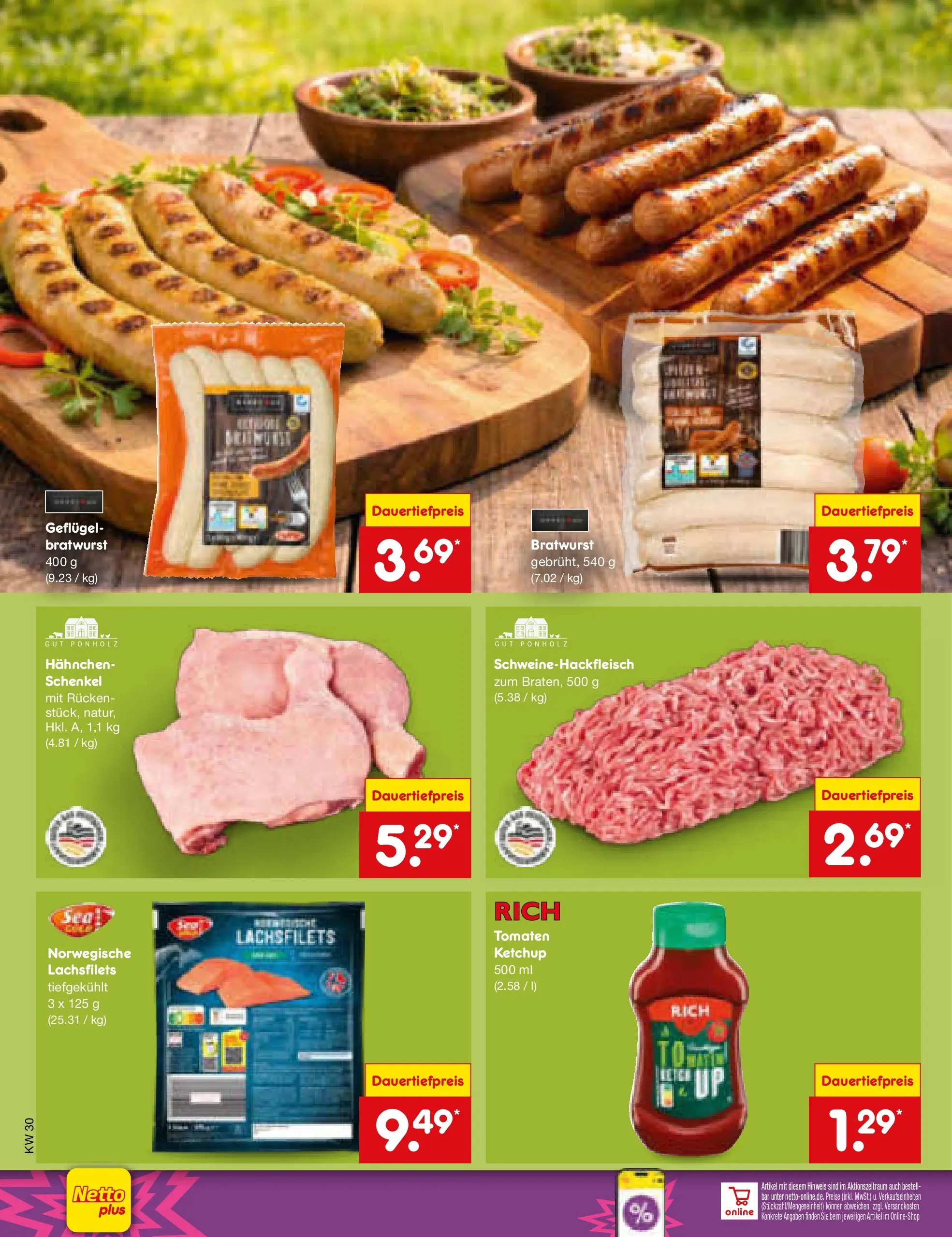 Netto Marken-Discount Prospekt Augustusburg (ab 19.07.2026) » Angebote | Seite: 28 | Produkte: Hahnchen, Bratwurst, Tomaten, Ketchup