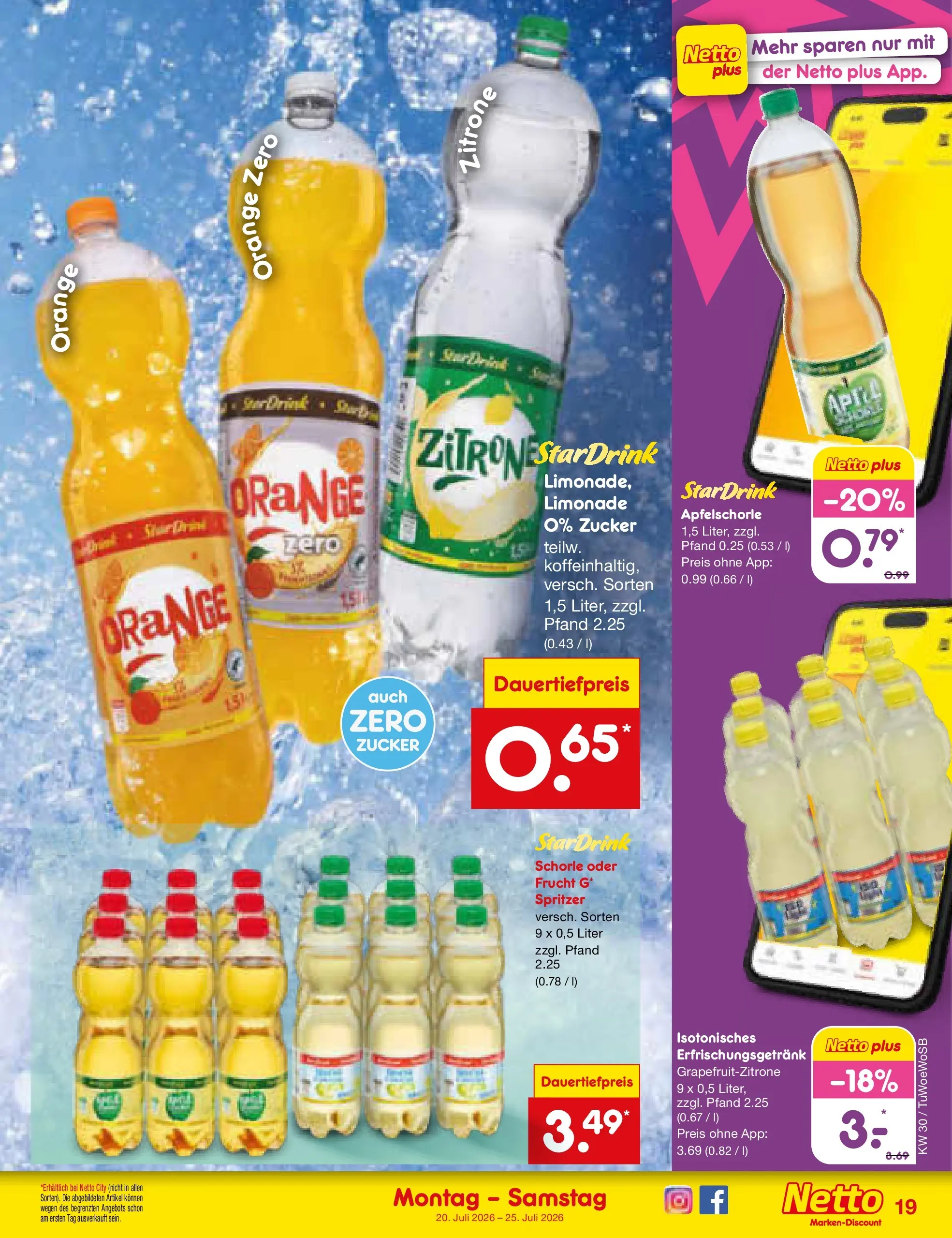 Netto Marken-Discount Prospekt Lahr-Langenwinkel (ab 19.07.2026) » Angebote | Seite: 31 | Produkte: Limonade, Zucker, Zitrone
