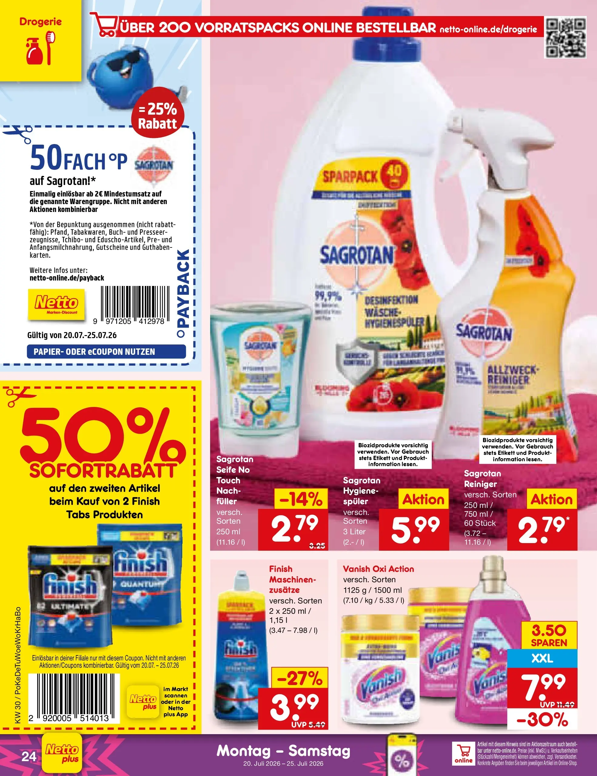 Netto Marken-Discount Prospekt Lahr-Langenwinkel (ab 19.07.2026) » Angebote | Seite: 40 | Produkte: Finish, Seife