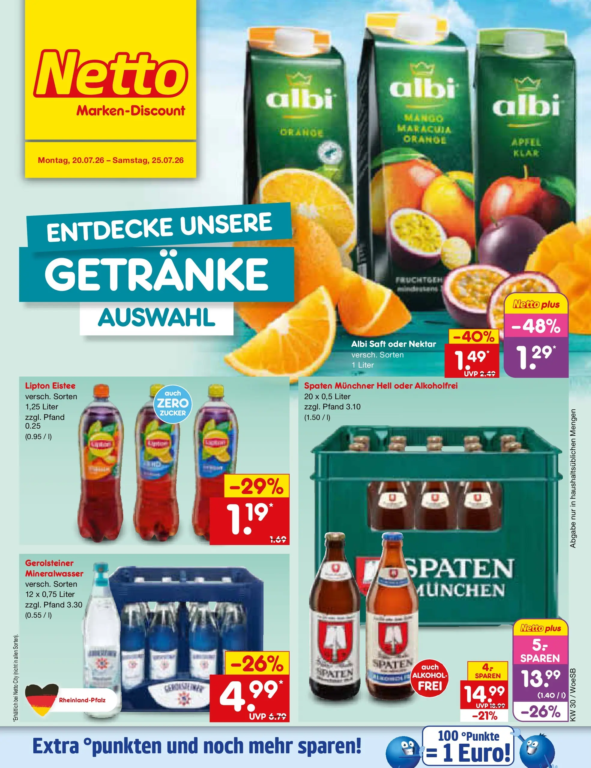 Netto Marken-Discount Prospekt Gemmingen (ab 19.07.2026) ยป Angebote | Seite: 54 | Produkte: รpfel, Mango, Saft, Gerolsteiner Netto Marken-Discount Prospekt Gemmingen (ab 19.07.2026) ยป Angebote | Seite: 54 | Produkte: รpfel, Mango, Saft, Gerolsteiner