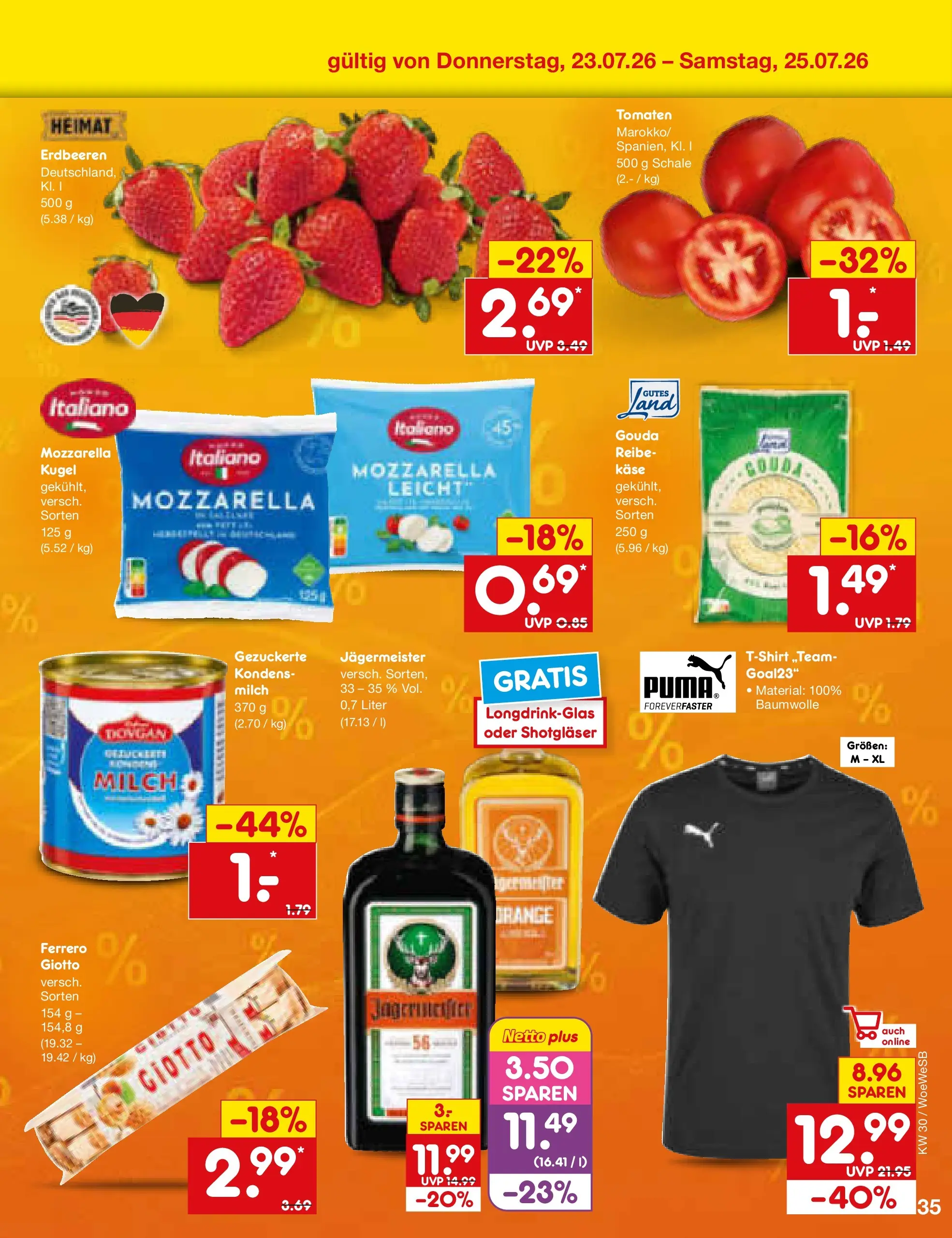 Netto Marken-Discount Prospekt Katzweiler (ab 19.07.2026) ยป Angebote | Seite: 59 | Produkte: Mozzarella, Gouda, Tomaten, Erdbeeren Netto Marken-Discount Prospekt Katzweiler (ab 19.07.2026) ยป Angebote | Seite: 59 | Produkte: Mozzarella, Gouda, Tomaten, Erdbeeren