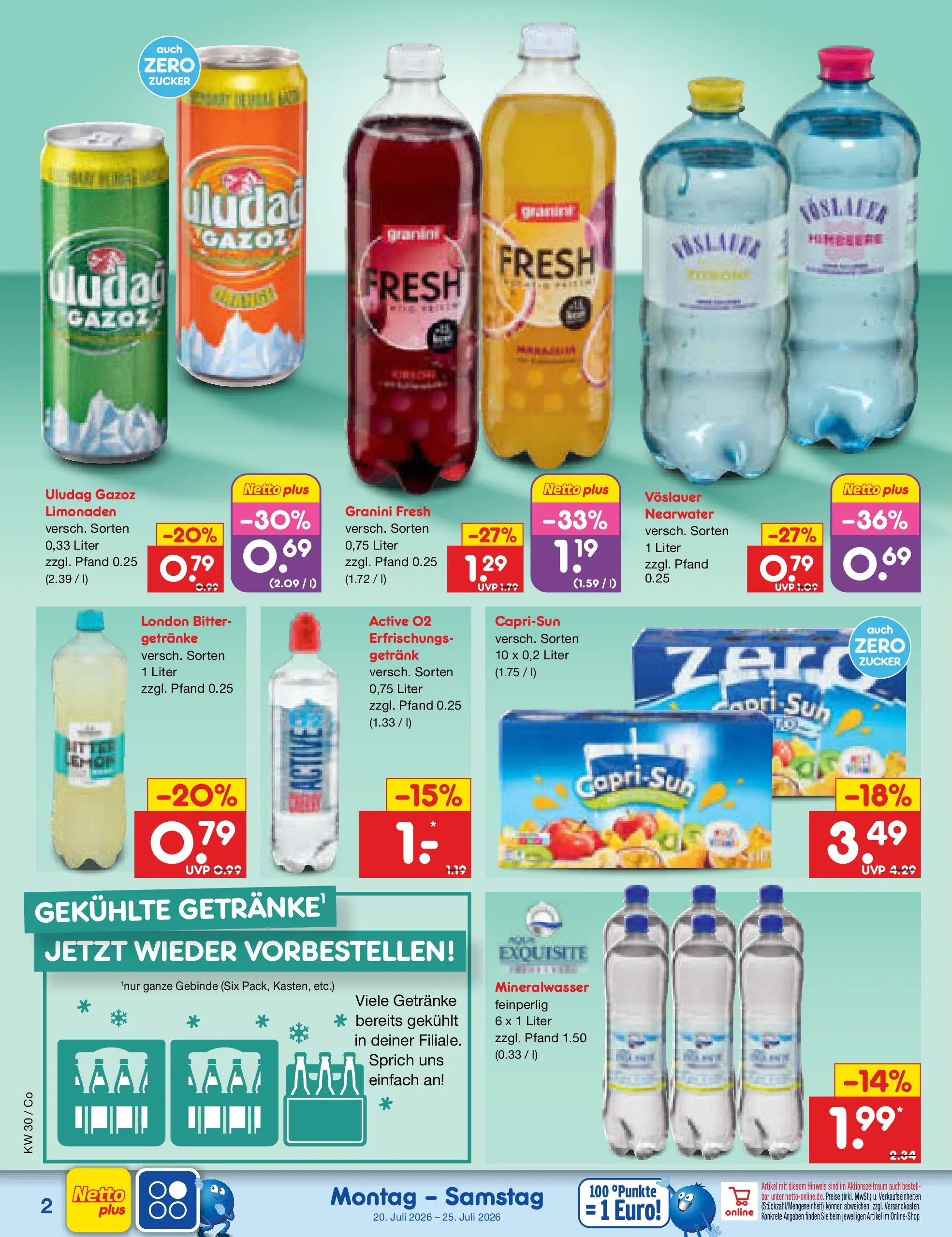 Netto Marken-Discount Prospekt Bitterfeld-Wolfen (ab 20.07.2026) ยป Angebote | Seite: 56 | Produkte: Capri sun, Mineralwasser, Zucker, Granini Netto Marken-Discount Prospekt Bitterfeld-Wolfen (ab 20.07.2026) ยป Angebote | Seite: 56 | Produkte: Capri sun, Mineralwasser, Zucker, Granini