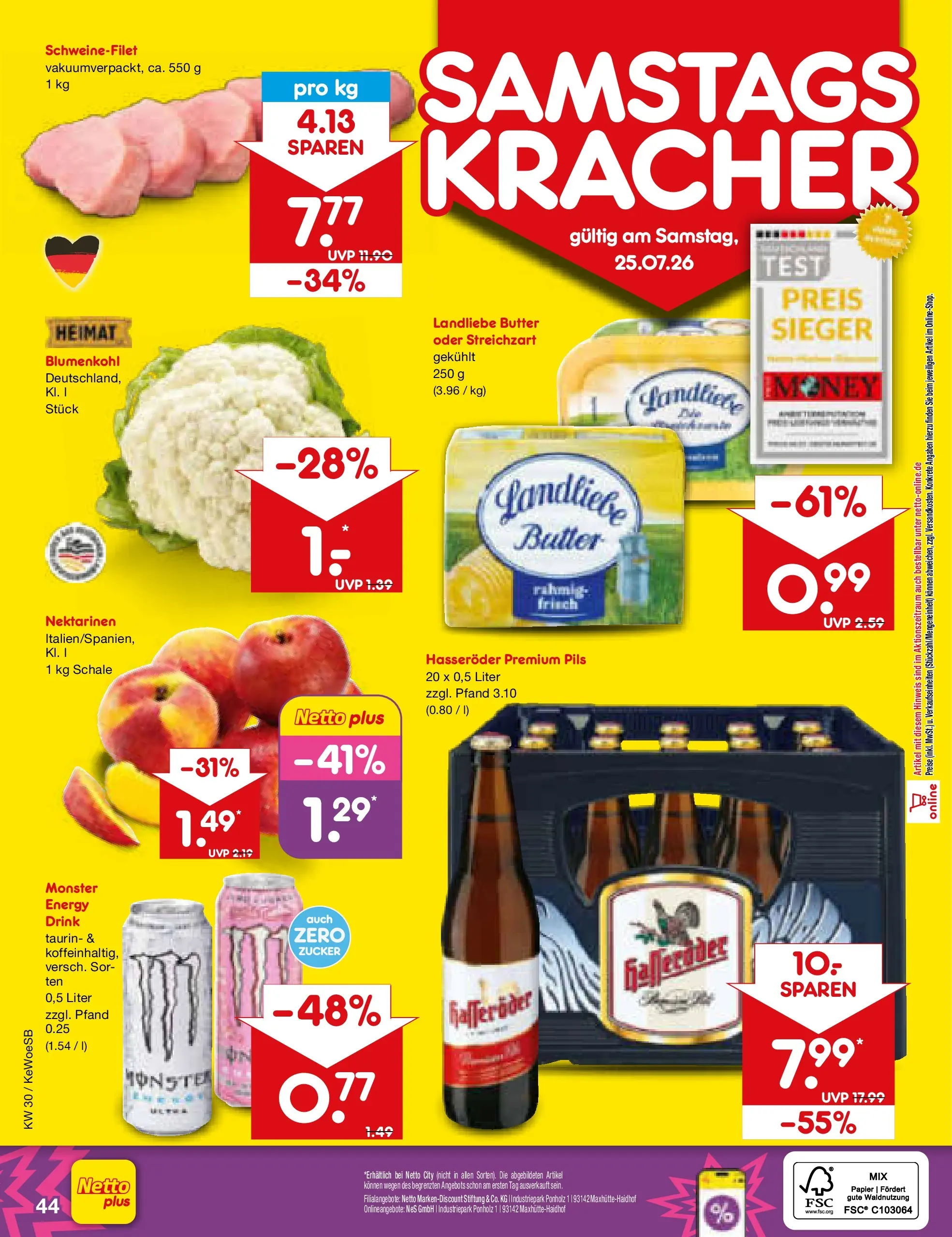 Netto Marken-Discount Prospekt Gemmingen (ab 19.07.2026) ยป Angebote | Seite: 68 | Produkte: Butter, Nektarinen, Pils, Hasserรถder Netto Marken-Discount Prospekt Gemmingen (ab 19.07.2026) ยป Angebote | Seite: 68 | Produkte: Butter, Nektarinen, Pils, Hasserรถder