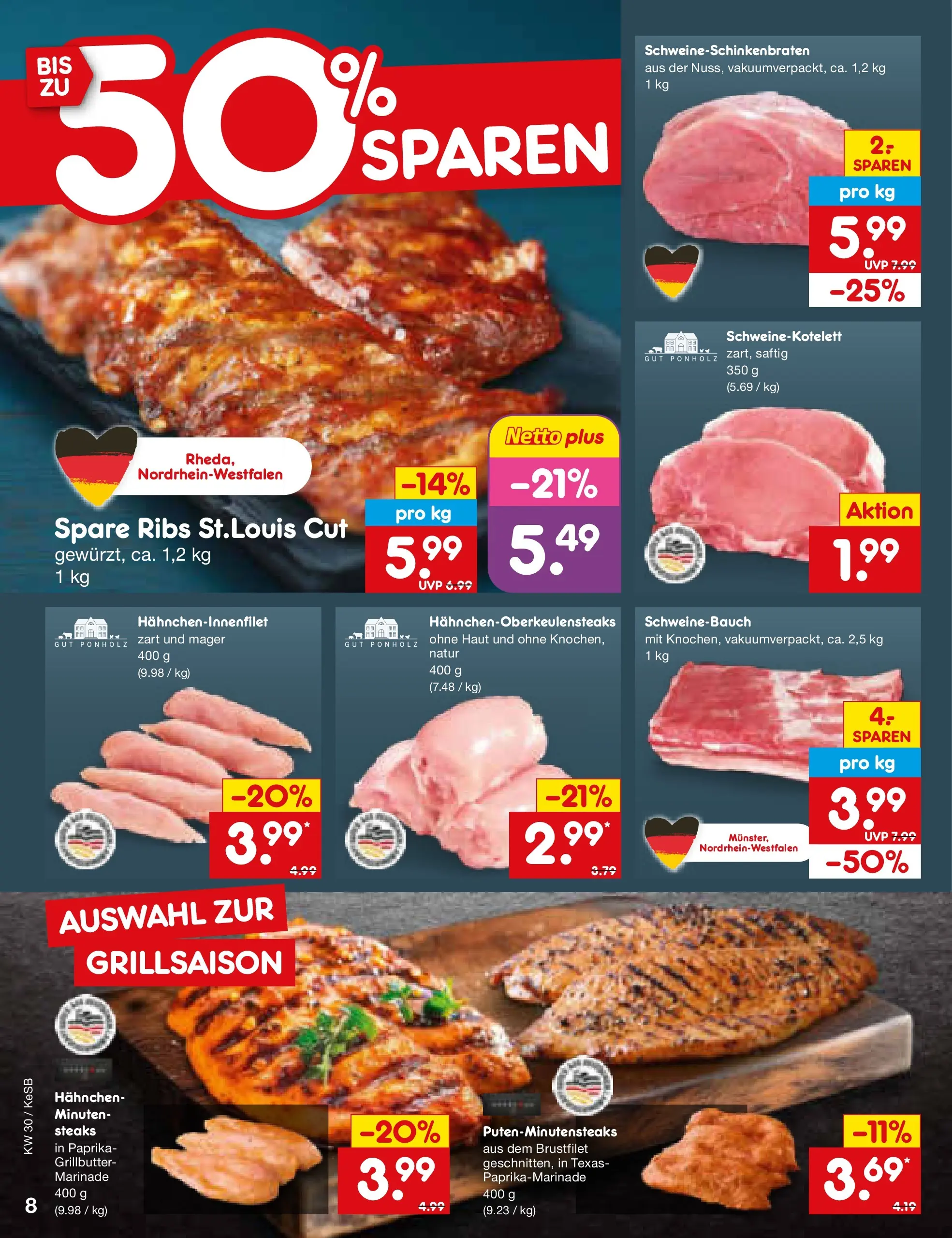 Netto Marken-Discount Prospekt Bonn (ab 19.07.2026) ยป Angebote | Seite: 12 | Produkte: Hahnchen, Schweinebauch, Spare ribs, Paprika Netto Marken-Discount Prospekt Bonn (ab 19.07.2026) ยป Angebote | Seite: 12 | Produkte: Hahnchen, Schweinebauch, Spare ribs, Paprika