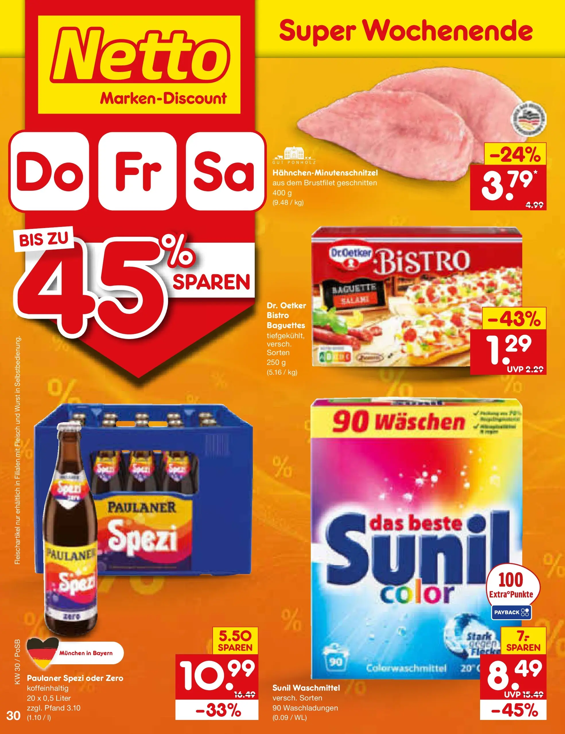 Netto Marken-Discount Prospekt Regensburg (ab 20.07.2026) » Angebote | Seite: 50 | Produkte: Paulaner spezi, Wurst, Salami, Fleisch