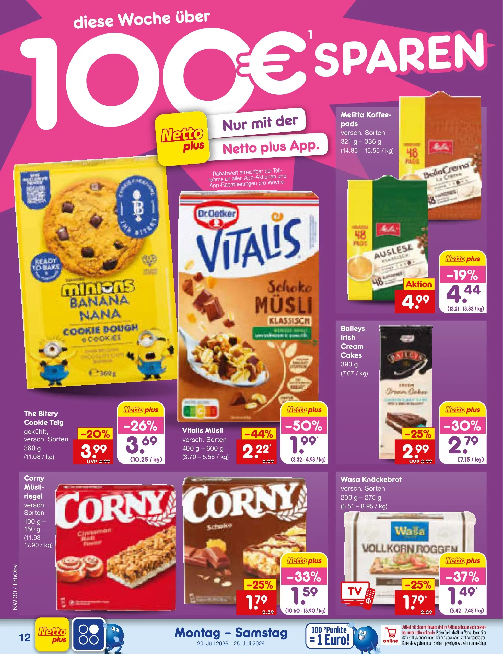 Netto Marken-Discount Prospekt Ergolding (ab 20.07.2026) ยป Angebote | Seite: 20 | Produkte: Musli, Melitta kaffee, Kaffee, Baileys Netto Marken-Discount Prospekt Ergolding (ab 20.07.2026) ยป Angebote | Seite: 20 | Produkte: Musli, Melitta kaffee, Kaffee, Baileys