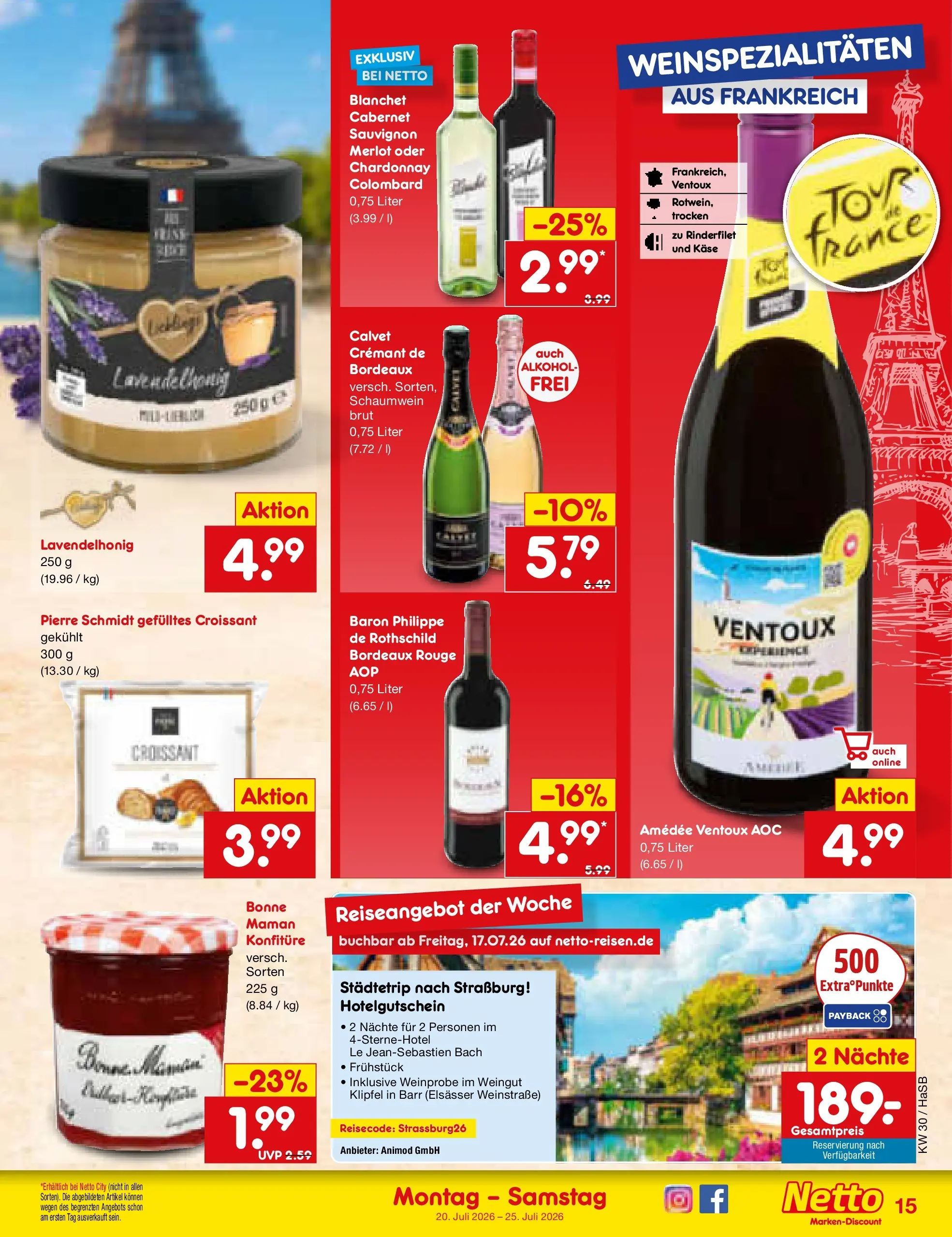 Netto Marken-Discount Prospekt Wuppertal (ab 19.07.2026) ยป Angebote | Seite: 25 | Produkte: Kรคse, Rinderfilet, Rouge, Croissant Netto Marken-Discount Prospekt Wuppertal (ab 19.07.2026) ยป Angebote | Seite: 25 | Produkte: Kรคse, Rinderfilet, Rouge, Croissant