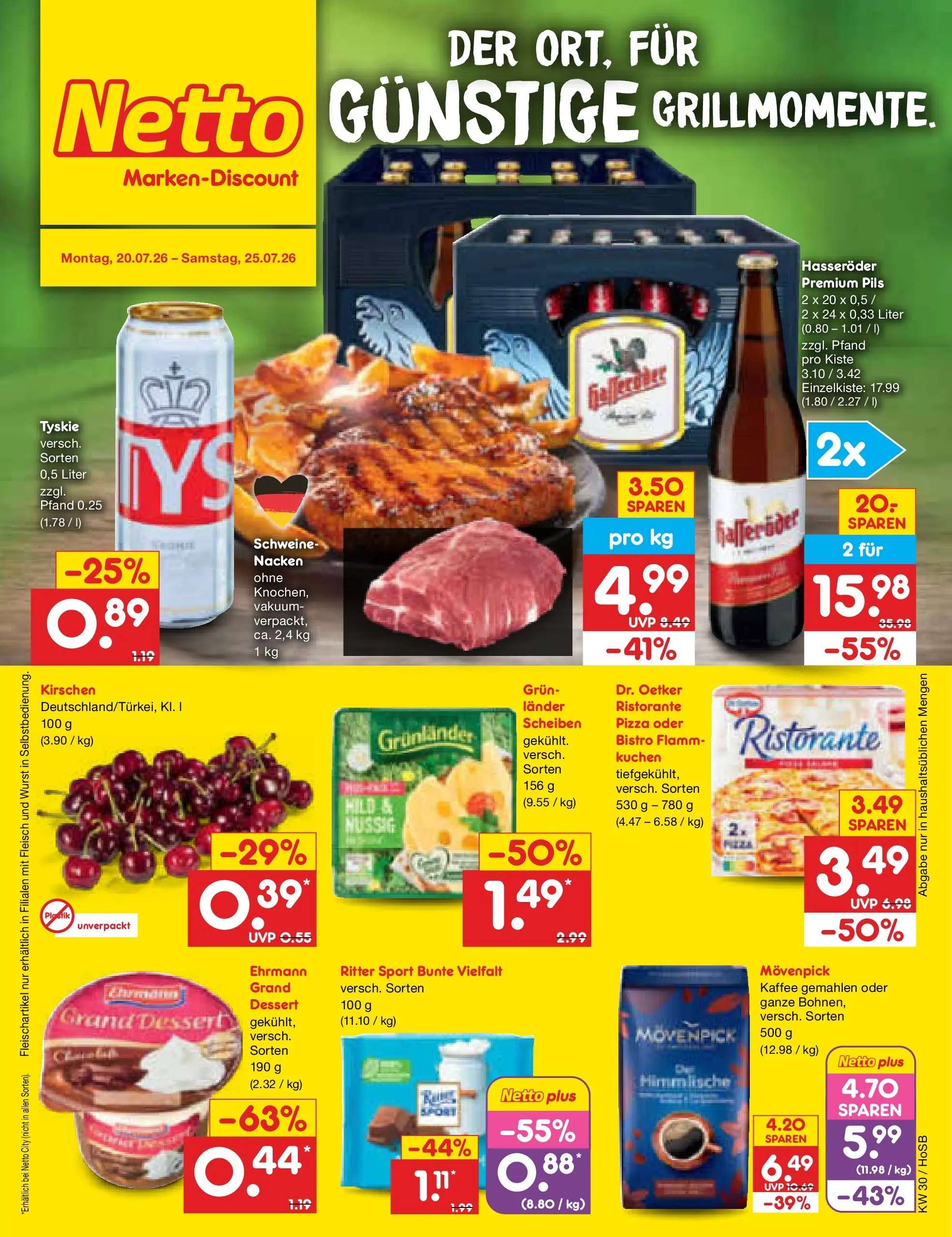 Netto Marken-Discount Prospekt Hannover (ab 19.07.2026) ยป Angebote | Seite: 1 | Produkte: Tyskie, Kirschen, Grunlander, Fleisch Netto Marken-Discount Prospekt Hannover (ab 19.07.2026) ยป Angebote | Seite: 1 | Produkte: Tyskie, Kirschen, Grunlander, Fleisch