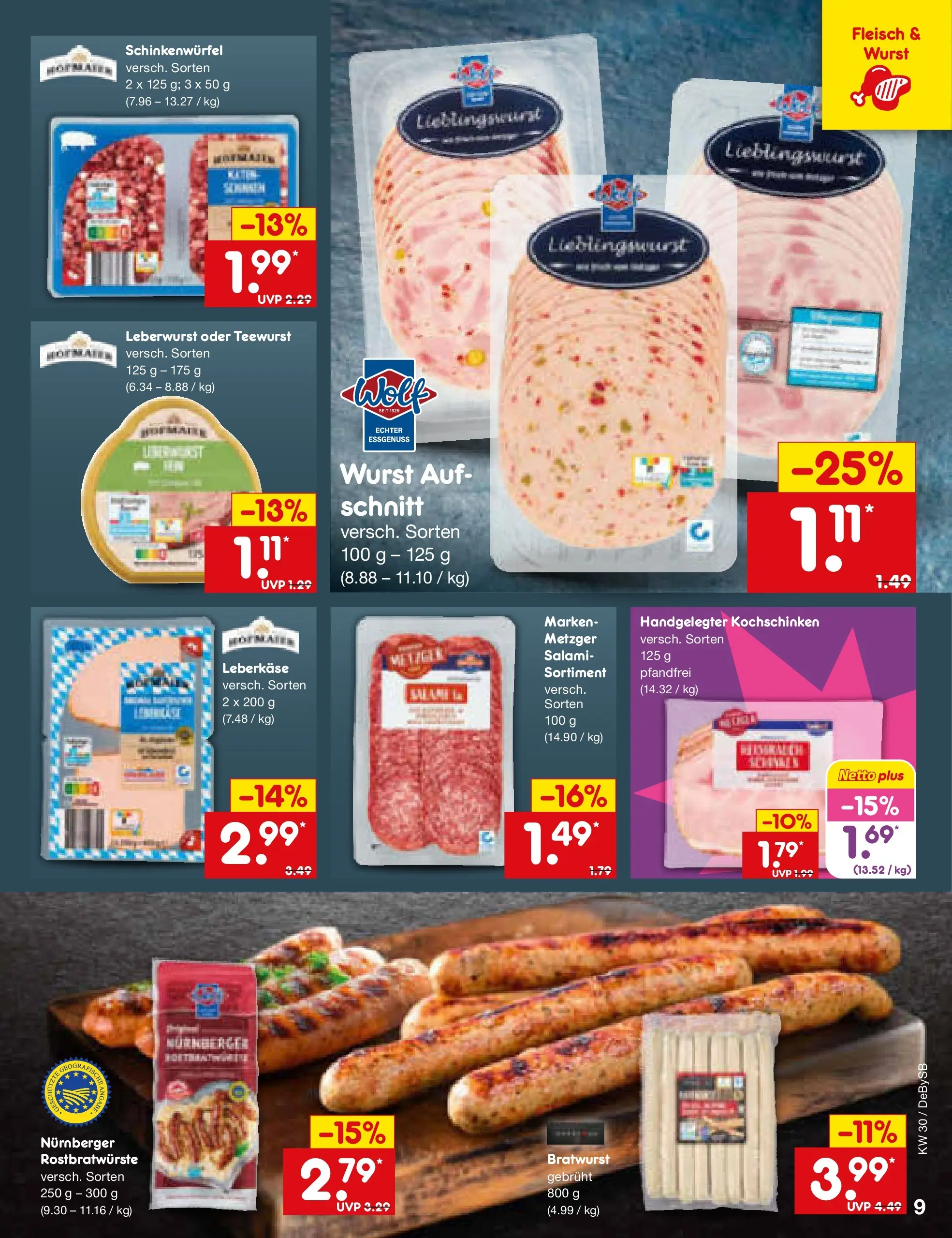 Netto Marken-Discount Prospekt Thierhaupten (ab 19.07.2026) ยป Angebote | Seite: 13 | Produkte: Bratwurst, Salami, Fleisch, Leberkase Netto Marken-Discount Prospekt Thierhaupten (ab 19.07.2026) ยป Angebote | Seite: 13 | Produkte: Bratwurst, Salami, Fleisch, Leberkase