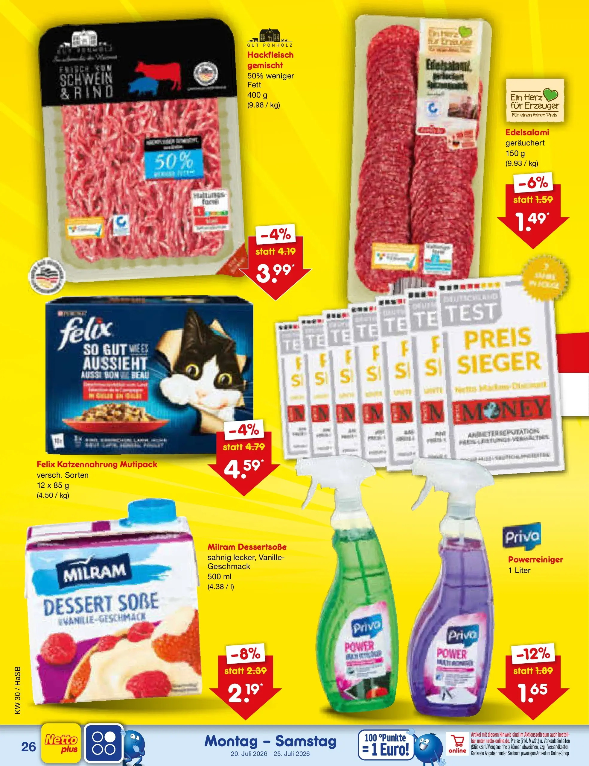 Netto Marken-Discount Prospekt Wuppertal (ab 19.07.2026) ยป Angebote | Seite: 42 | Produkte: Milram, Hackfleisch Netto Marken-Discount Prospekt Wuppertal (ab 19.07.2026) ยป Angebote | Seite: 42 | Produkte: Milram, Hackfleisch