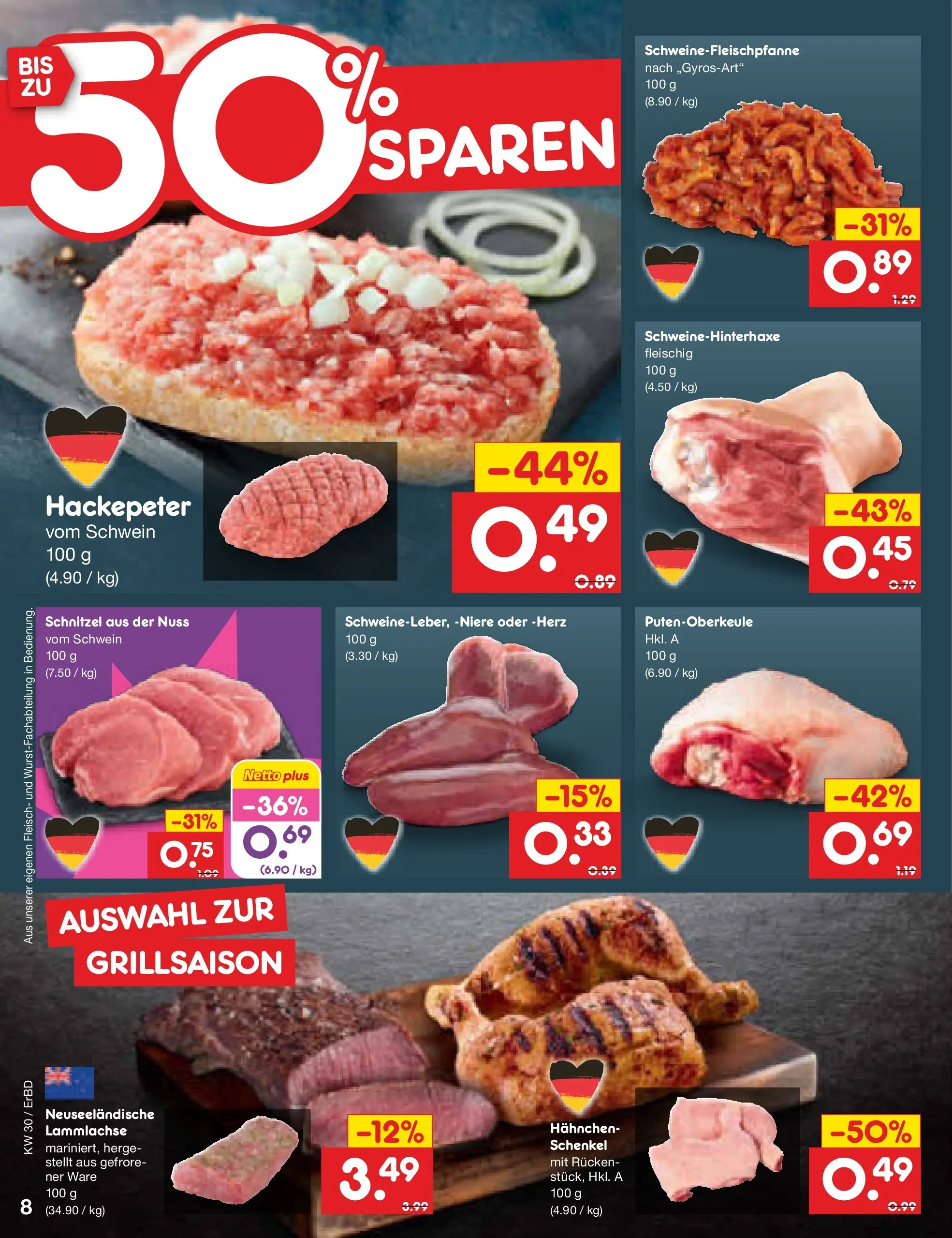 Netto Marken-Discount Prospekt Weimar (ab 19.07.2026) » Angebote | Seite: 12 | Produkte: Hahnchen, Schnitzel, Fleisch