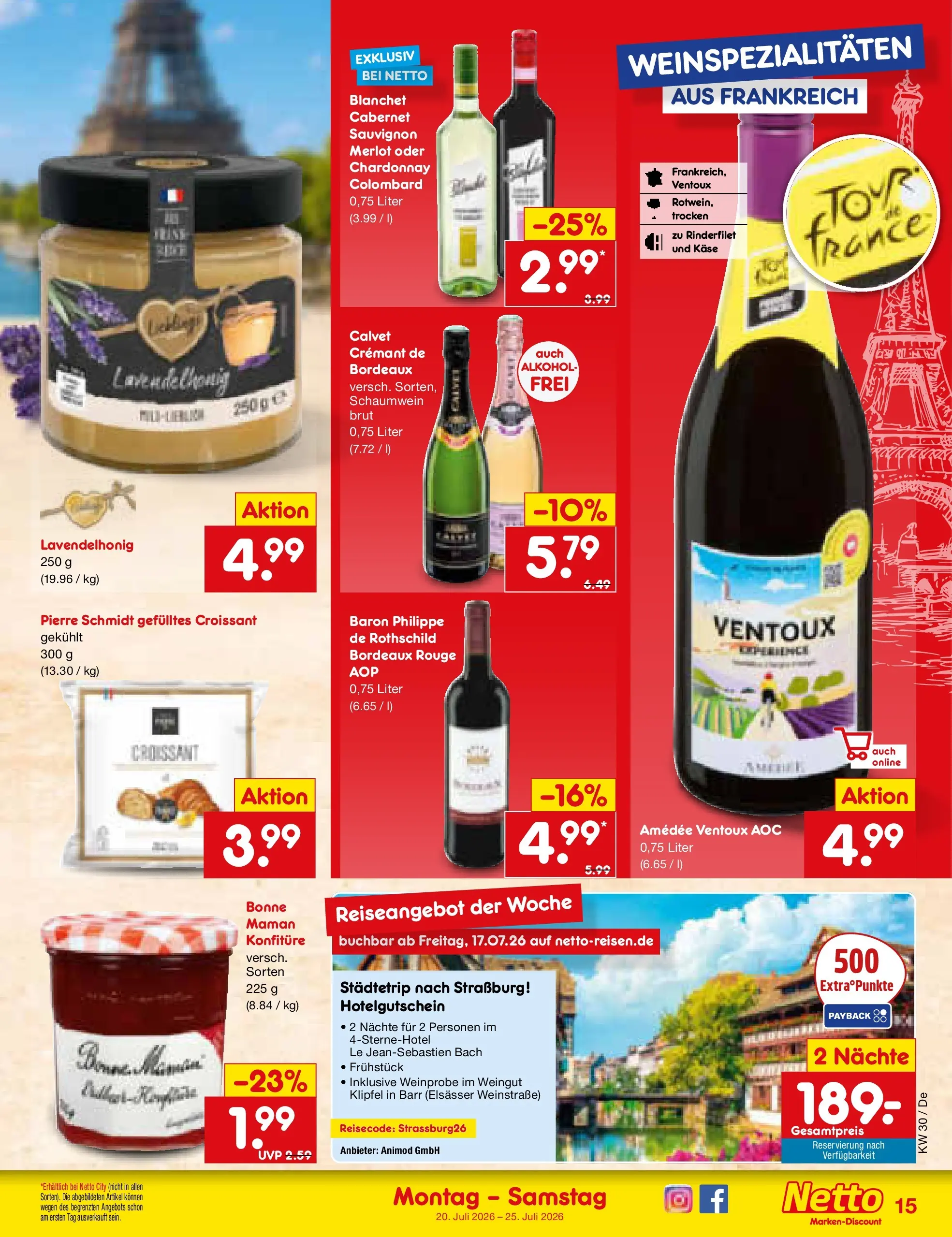 Netto Marken-Discount Prospekt Thierhaupten (ab 19.07.2026) ยป Angebote | Seite: 25 | Produkte: Kรคse, Rinderfilet, Merlot, Croissant Netto Marken-Discount Prospekt Thierhaupten (ab 19.07.2026) ยป Angebote | Seite: 25 | Produkte: Kรคse, Rinderfilet, Merlot, Croissant