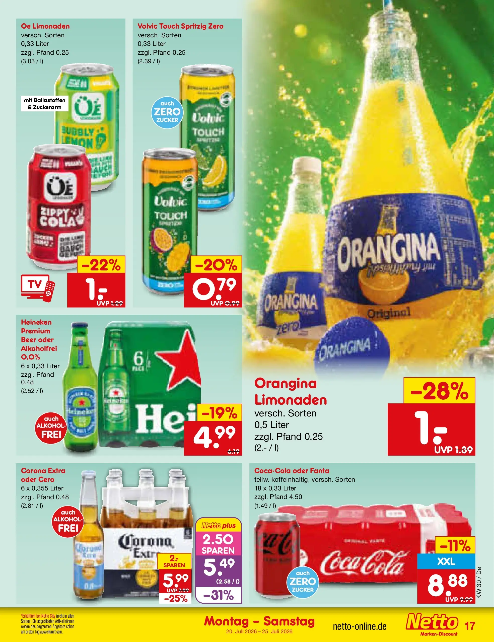 Netto Marken-Discount Prospekt Thierhaupten (ab 19.07.2026) ยป Angebote | Seite: 27 | Produkte: Coca cola, Fanta, Volvic touch, Volvic Netto Marken-Discount Prospekt Thierhaupten (ab 19.07.2026) ยป Angebote | Seite: 27 | Produkte: Coca cola, Fanta, Volvic touch, Volvic