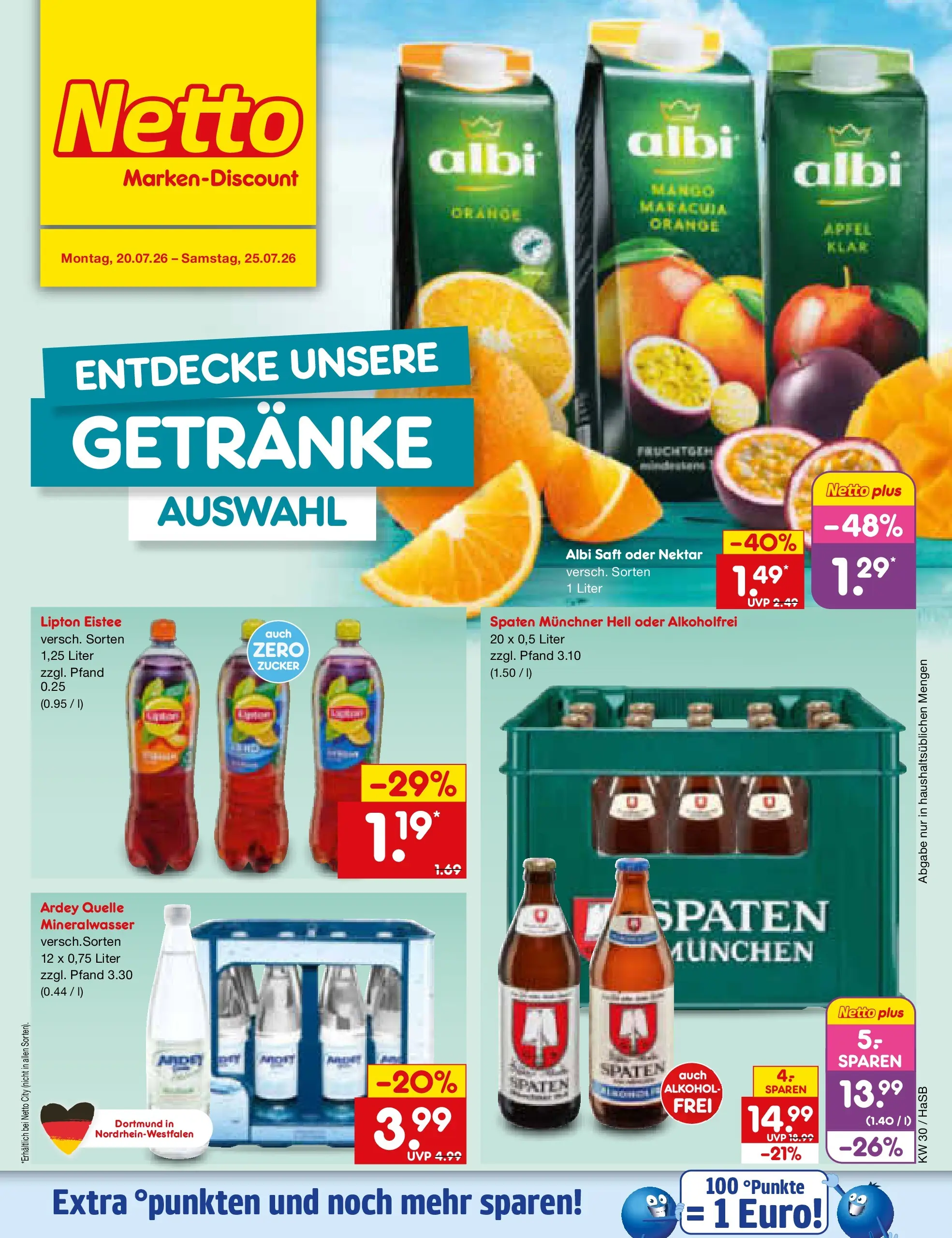 Netto Marken-Discount Prospekt Wuppertal (ab 19.07.2026) ยป Angebote | Seite: 54 | Produkte: รpfel, Mineralwasser, Mango, Saft Netto Marken-Discount Prospekt Wuppertal (ab 19.07.2026) ยป Angebote | Seite: 54 | Produkte: รpfel, Mineralwasser, Mango, Saft