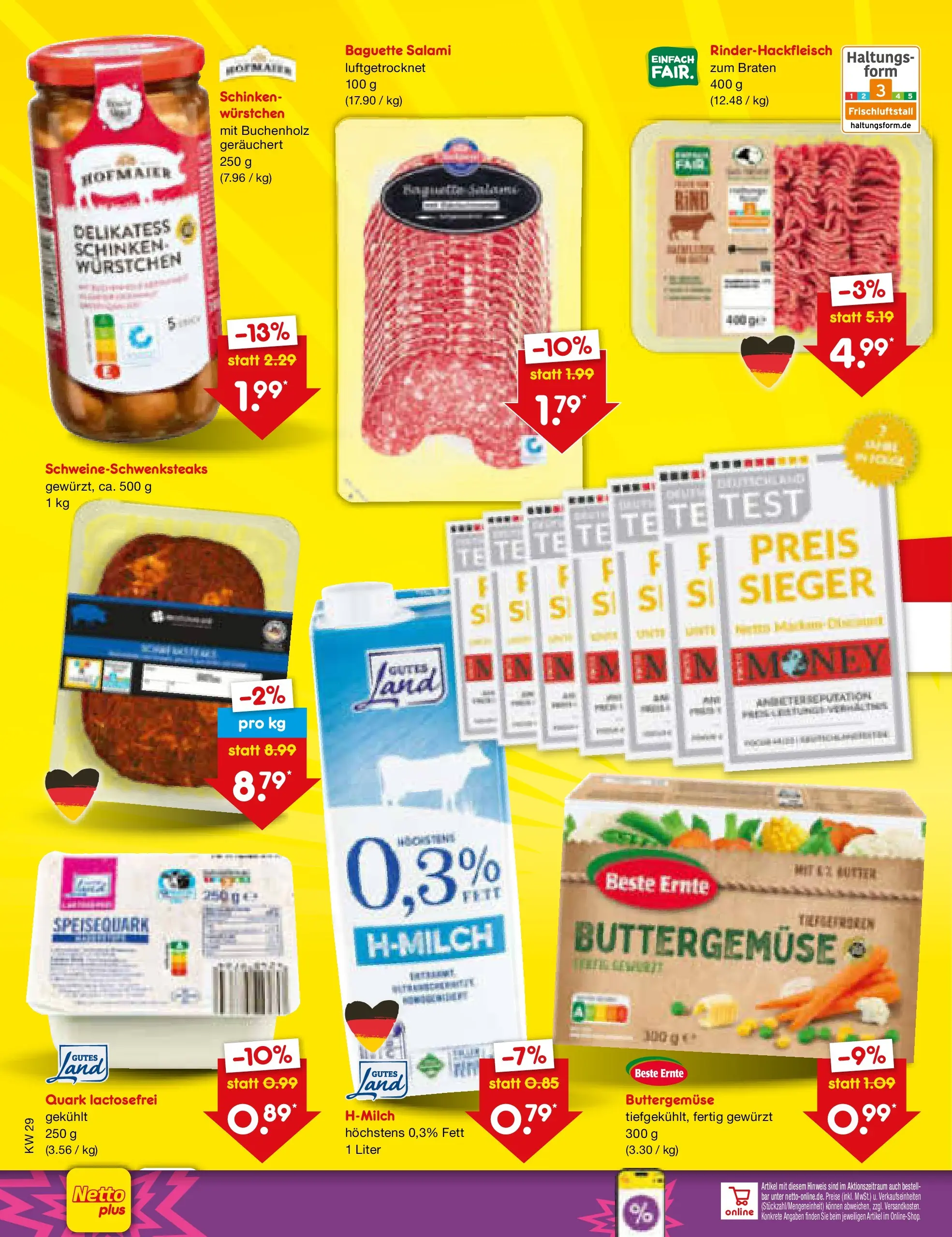 Netto Marken-Discount Prospekt Lahr-Langenwinkel (ab 19.07.2026) » Angebote | Seite: 44 | Produkte: Baguette, Salami, Schinken, Speisequark