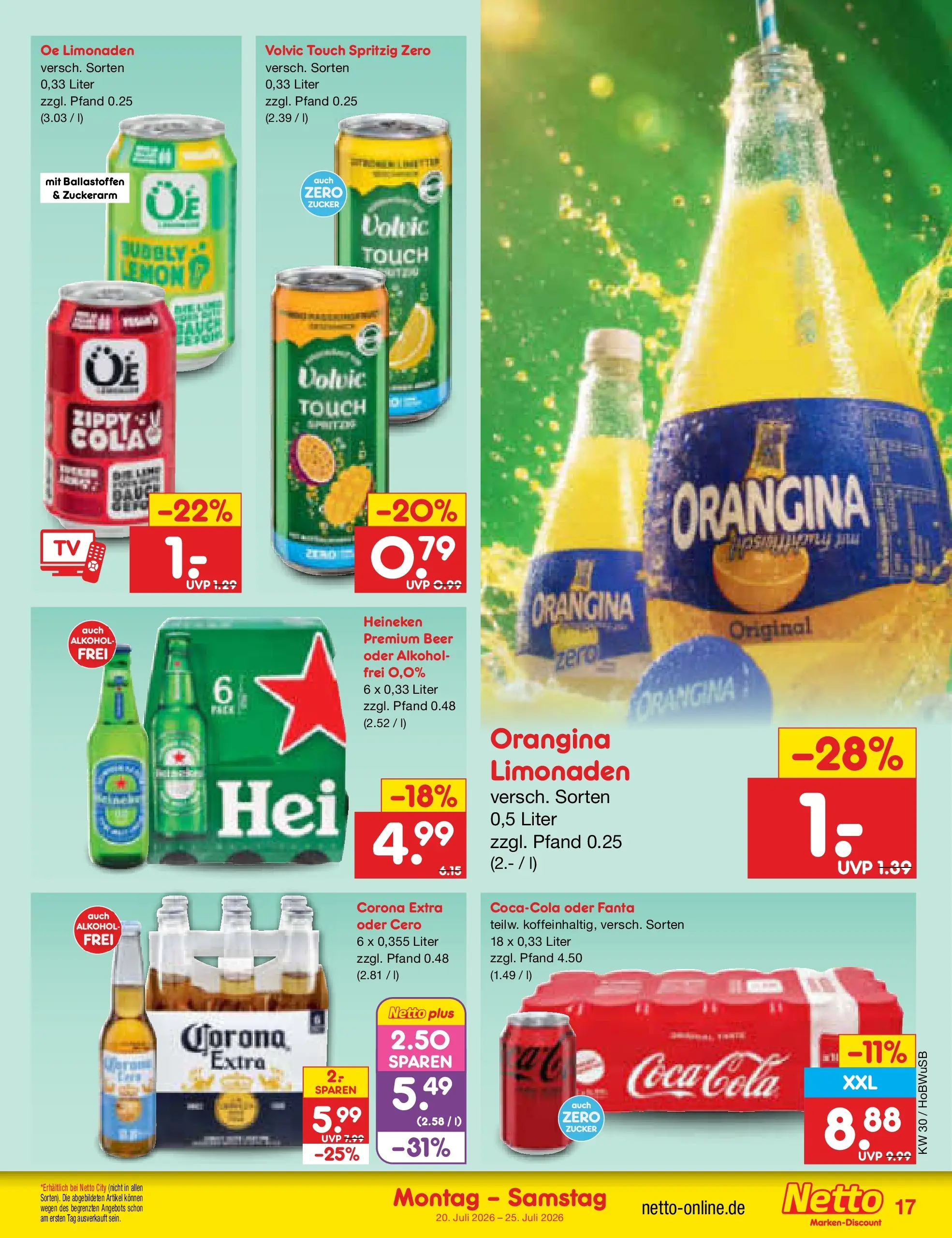Netto Marken-Discount Prospekt Hannover (ab 19.07.2026) ยป Angebote | Seite: 27 | Produkte: Cola, Volvic touch, Zucker, Volvic Netto Marken-Discount Prospekt Hannover (ab 19.07.2026) ยป Angebote | Seite: 27 | Produkte: Cola, Volvic touch, Zucker, Volvic