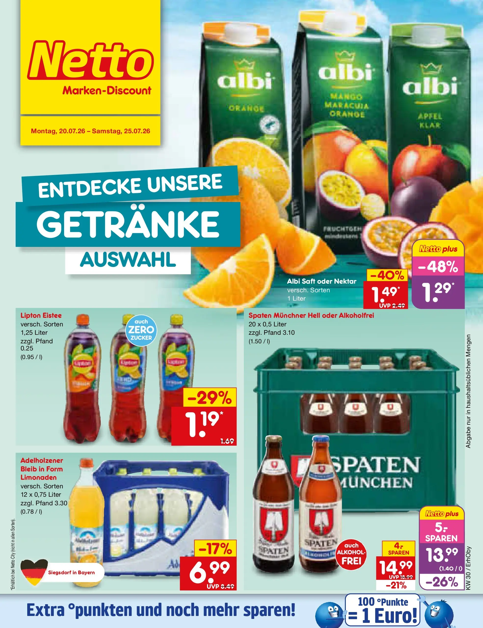 Netto Marken-Discount Prospekt Ergolding (ab 20.07.2026) ยป Angebote | Seite: 36 | Produkte: Iglo, Wasser, Wurst, Schinken Netto Marken-Discount Prospekt Ergolding (ab 20.07.2026) ยป Angebote | Seite: 36 | Produkte: Iglo, Wasser, Wurst, Schinken