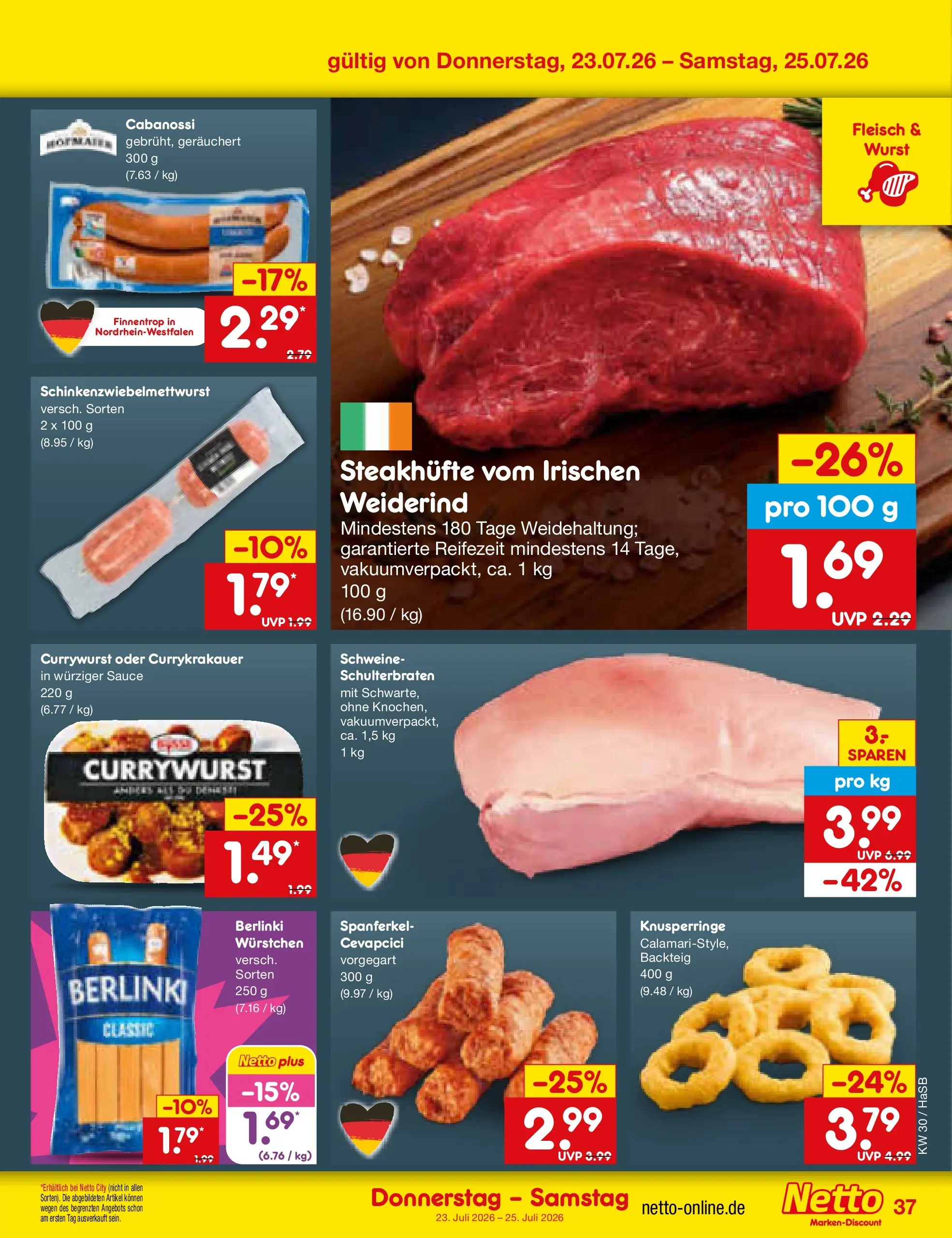 Netto Marken-Discount Prospekt Wuppertal (ab 19.07.2026) ยป Angebote | Seite: 61 | Produkte: Cevapcici, Wurst, Fleisch Netto Marken-Discount Prospekt Wuppertal (ab 19.07.2026) ยป Angebote | Seite: 61 | Produkte: Cevapcici, Wurst, Fleisch