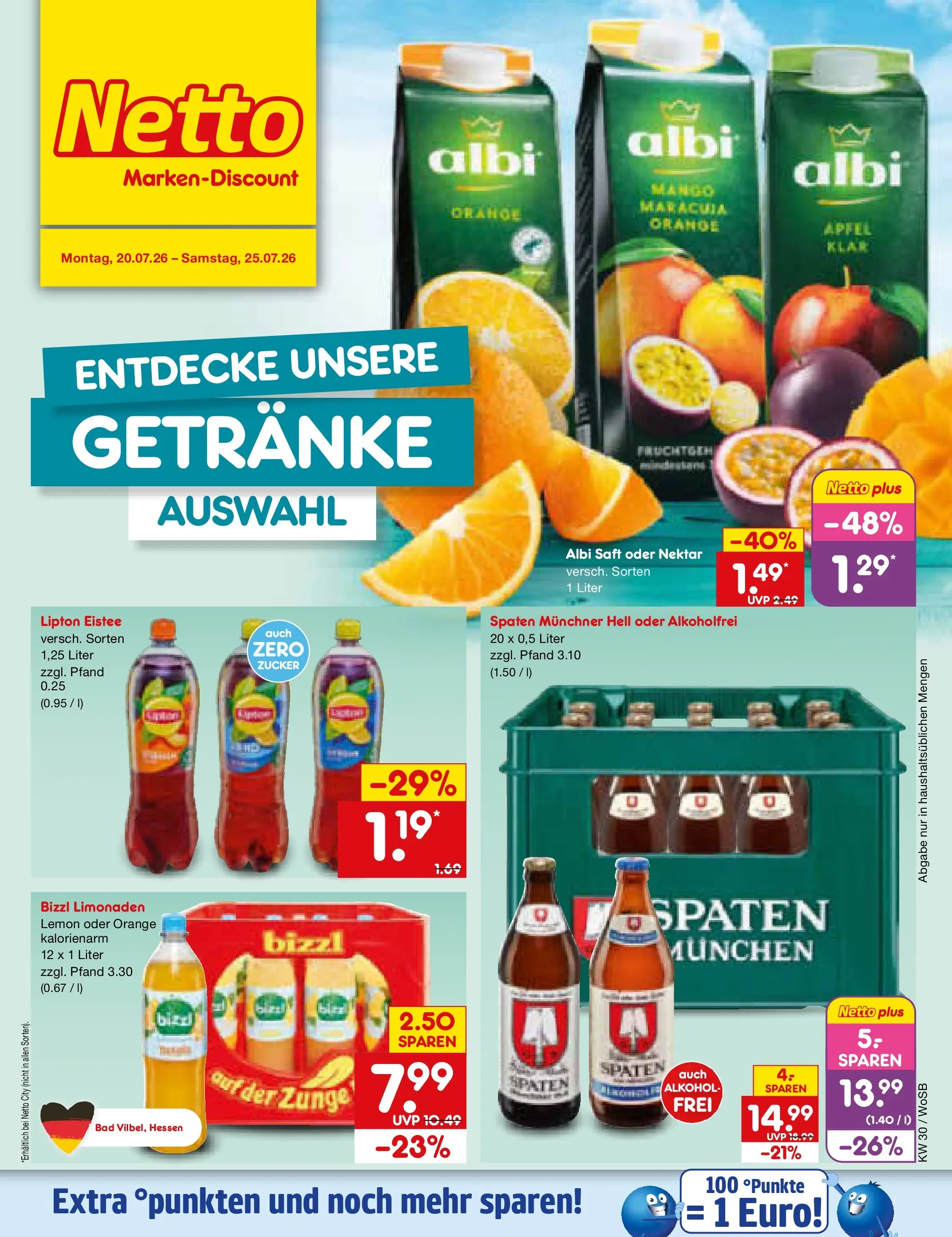Netto Marken-Discount Prospekt Mannheim (ab 19.07.2026) » Angebote | Seite: 54 | Produkte: Bad, Äpfel, Zucker, Mango