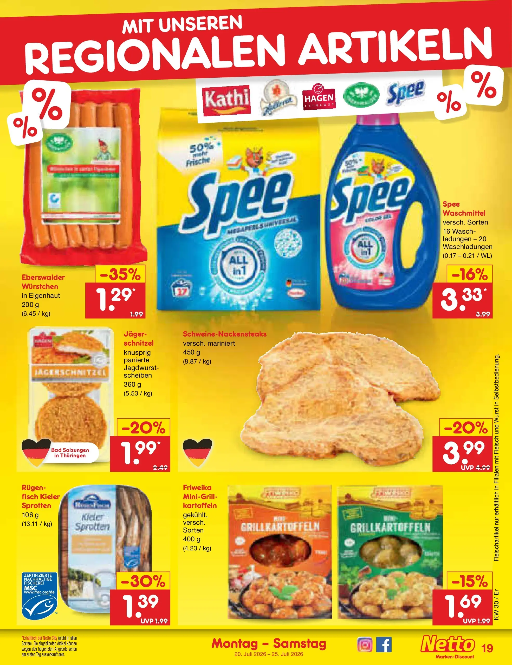 Netto Marken-Discount Prospekt Nordhausen (ab 19.07.2026) ยป Angebote | Seite: 31 | Produkte: Bad, Schnitzel, Fisch, Kartoffeln Netto Marken-Discount Prospekt Nordhausen (ab 19.07.2026) ยป Angebote | Seite: 31 | Produkte: Bad, Schnitzel, Fisch, Kartoffeln