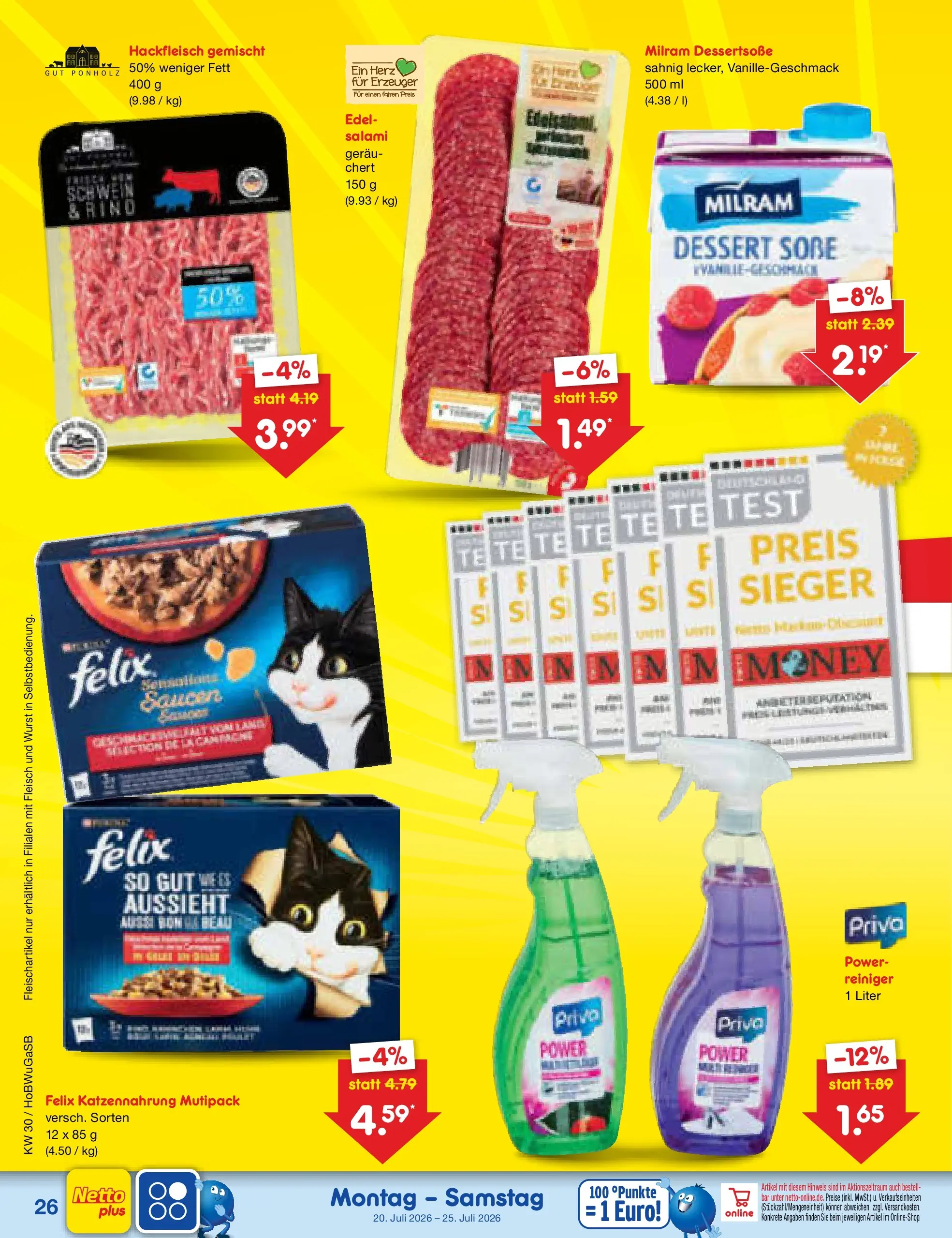 Netto Marken-Discount Prospekt Hannover (ab 19.07.2026) ยป Angebote | Seite: 42 | Produkte: Milram, Salami, Fleisch, Hackfleisch Netto Marken-Discount Prospekt Hannover (ab 19.07.2026) ยป Angebote | Seite: 42 | Produkte: Milram, Salami, Fleisch, Hackfleisch