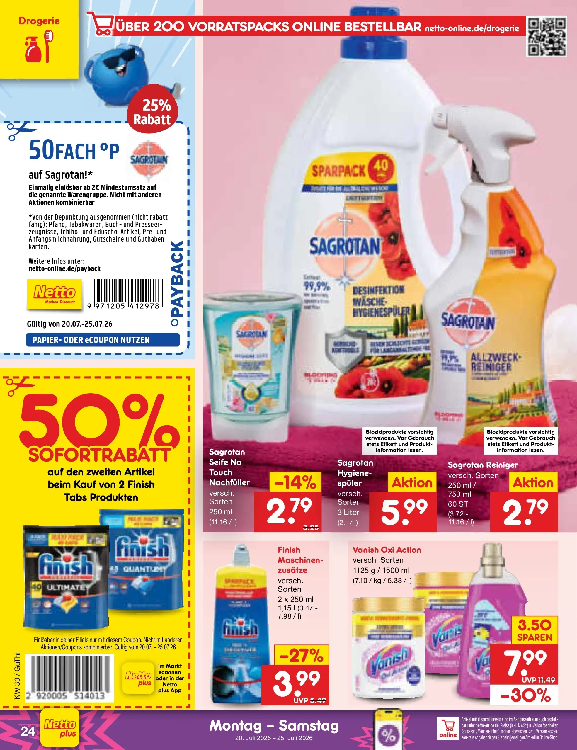 Netto Marken-Discount Prospekt Augustusburg (ab 19.07.2026) » Angebote | Seite: 40 | Produkte: Finish, Seife