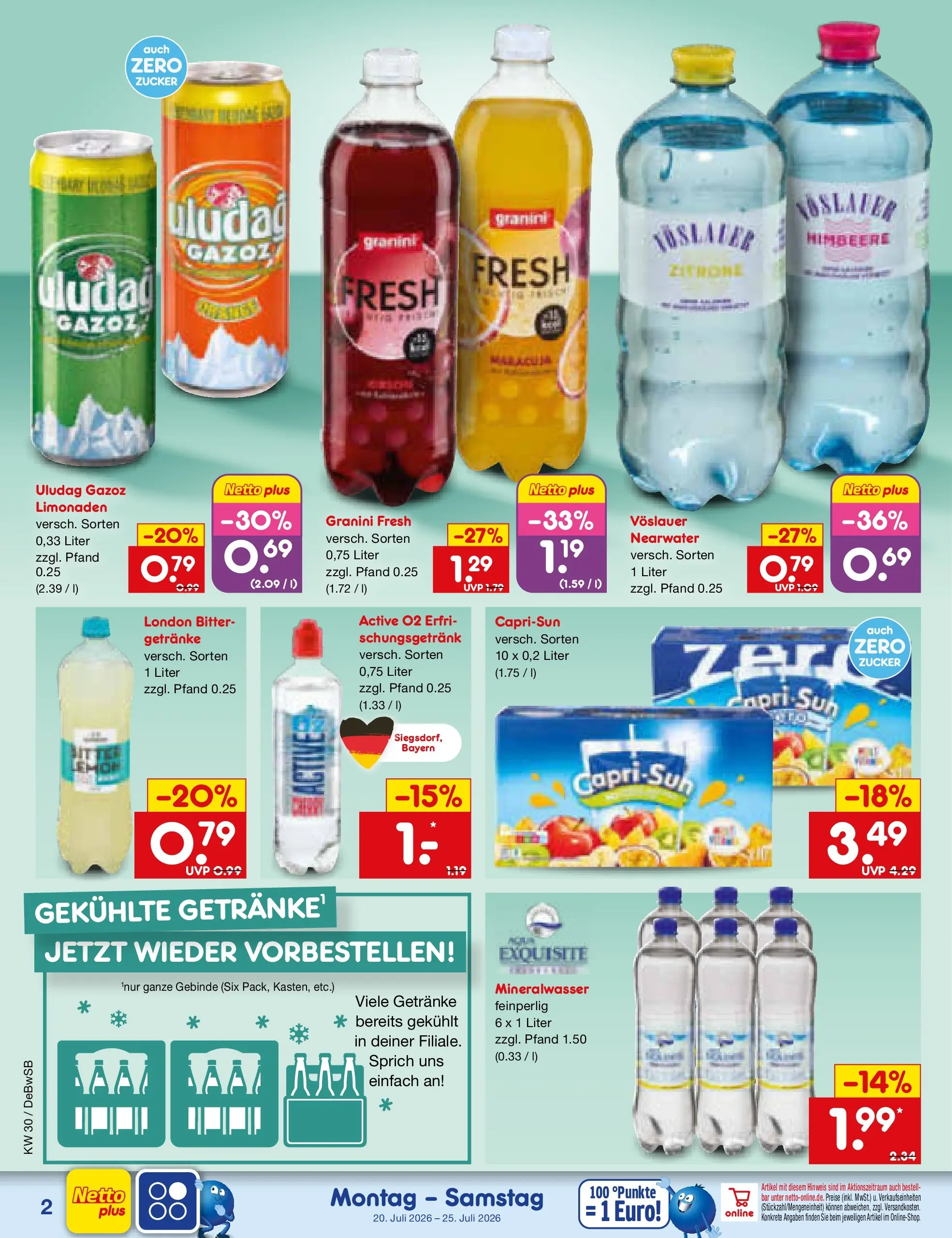 Netto Marken-Discount Prospekt Waiblingen-Bittenfeld (ab 19.07.2026) ยป Angebote | Seite: 56 | Produkte: Mineralwasser, Zitrone, Granini, Himbeere Netto Marken-Discount Prospekt Waiblingen-Bittenfeld (ab 19.07.2026) ยป Angebote | Seite: 56 | Produkte: Mineralwasser, Zitrone, Granini, Himbeere