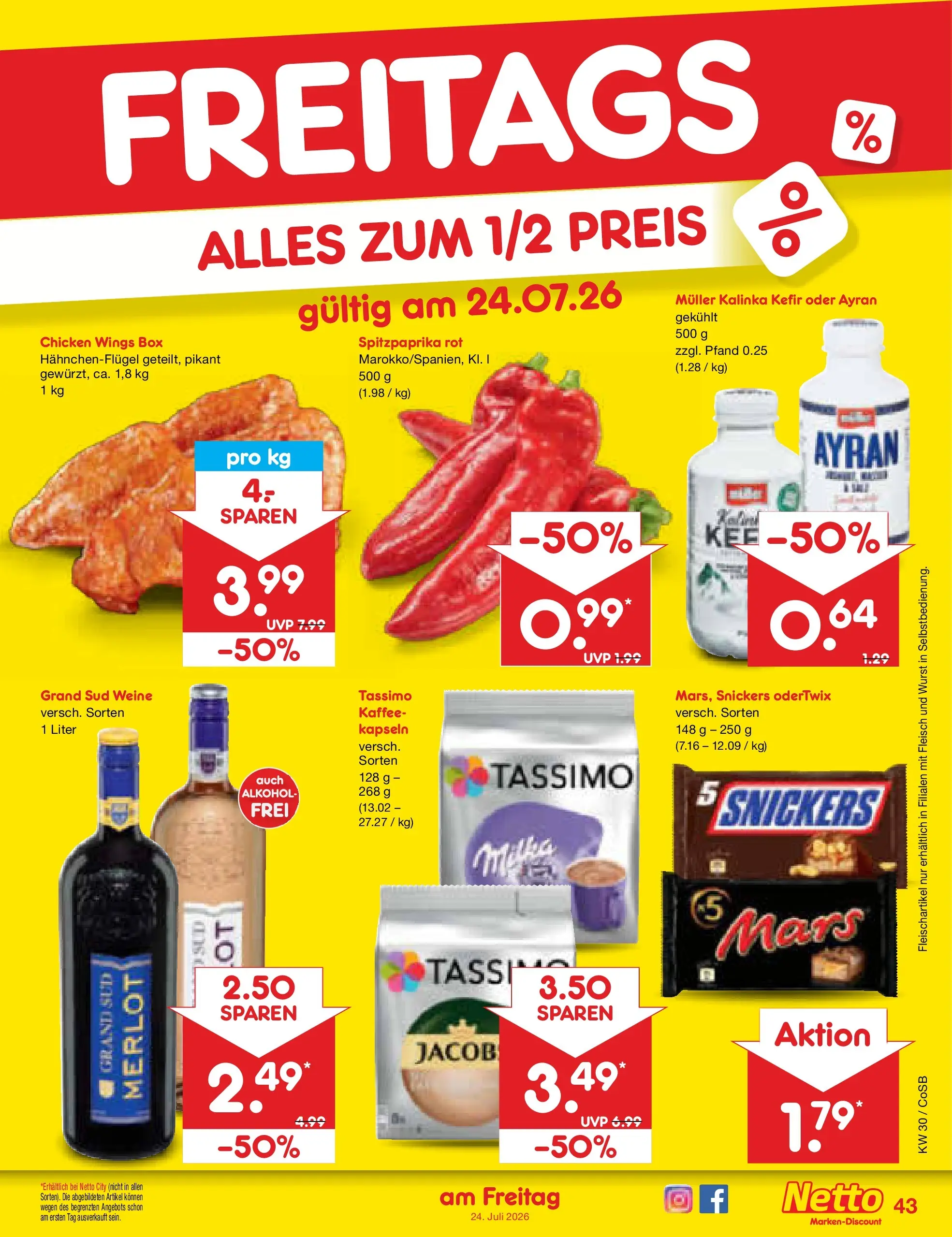 Netto Marken-Discount Prospekt Bitterfeld-Wolfen (ab 20.07.2026) ยป Angebote | Seite: 67 | Produkte: Kaffee, Milka, Wurst, Tassimo Netto Marken-Discount Prospekt Bitterfeld-Wolfen (ab 20.07.2026) ยป Angebote | Seite: 67 | Produkte: Kaffee, Milka, Wurst, Tassimo