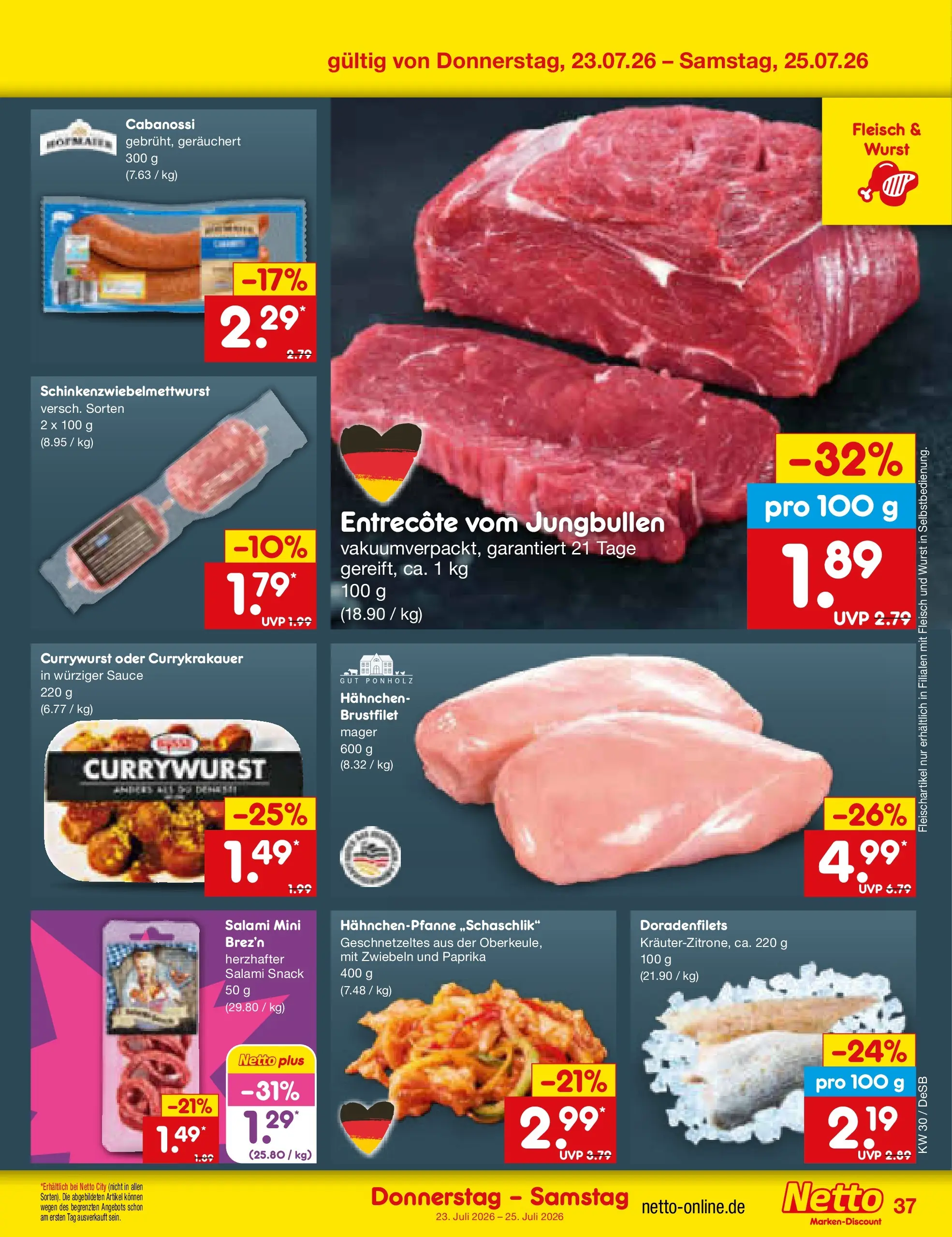 Netto Marken-Discount Prospekt Thierhaupten (ab 19.07.2026) ยป Angebote | Seite: 61 | Produkte: Hahnchen, Entrecote, Zwiebeln, Paprika Netto Marken-Discount Prospekt Thierhaupten (ab 19.07.2026) ยป Angebote | Seite: 61 | Produkte: Hahnchen, Entrecote, Zwiebeln, Paprika