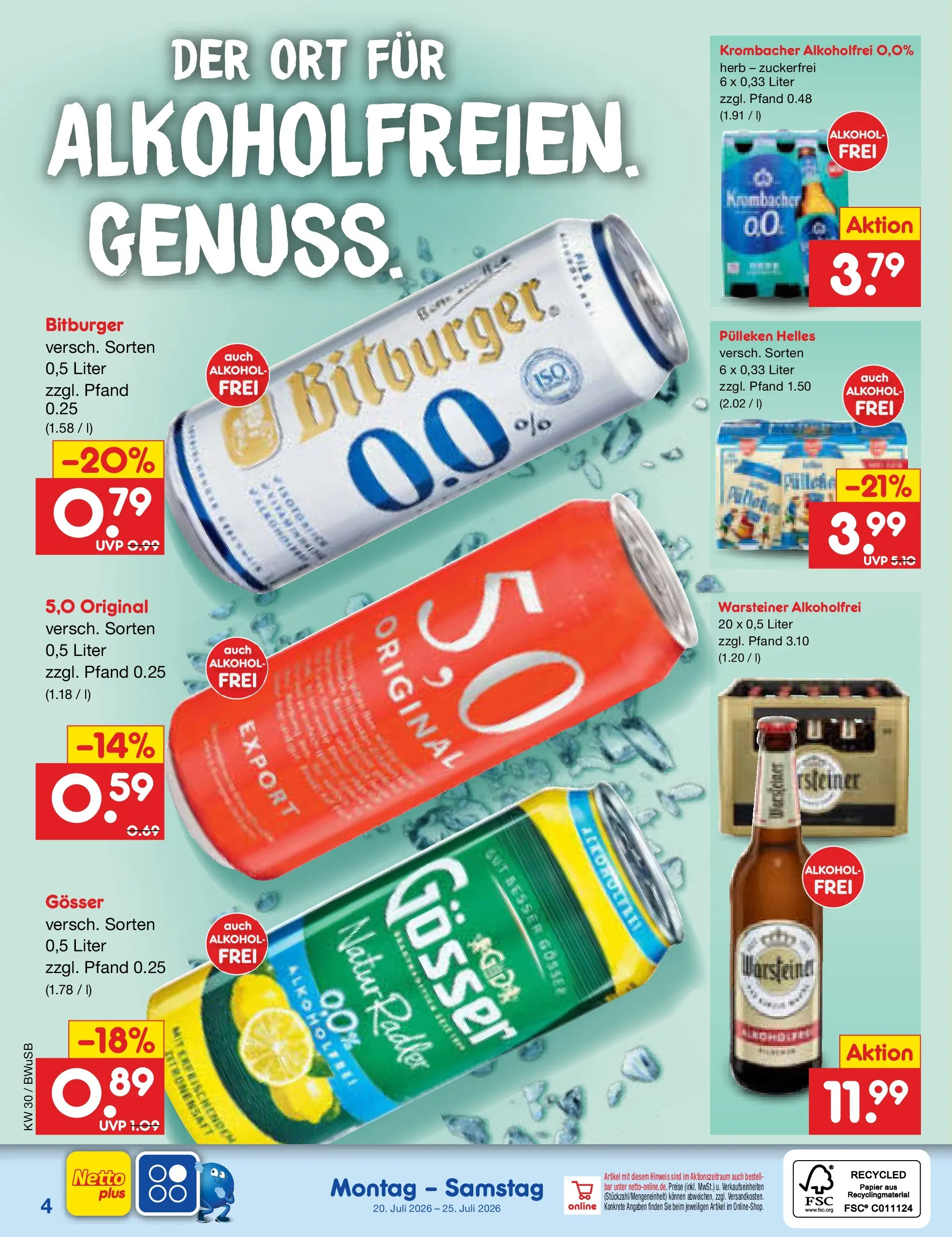 Netto Marken-Discount Prospekt Stemwede-Dielingen (ab 19.07.2026) ยป Angebote | Seite: 55 | Produkte: Bitburger, Krombacher alkoholfrei, Radler, Krombacher Netto Marken-Discount Prospekt Stemwede-Dielingen (ab 19.07.2026) ยป Angebote | Seite: 55 | Produkte: Bitburger, Krombacher alkoholfrei, Radler, Krombacher
