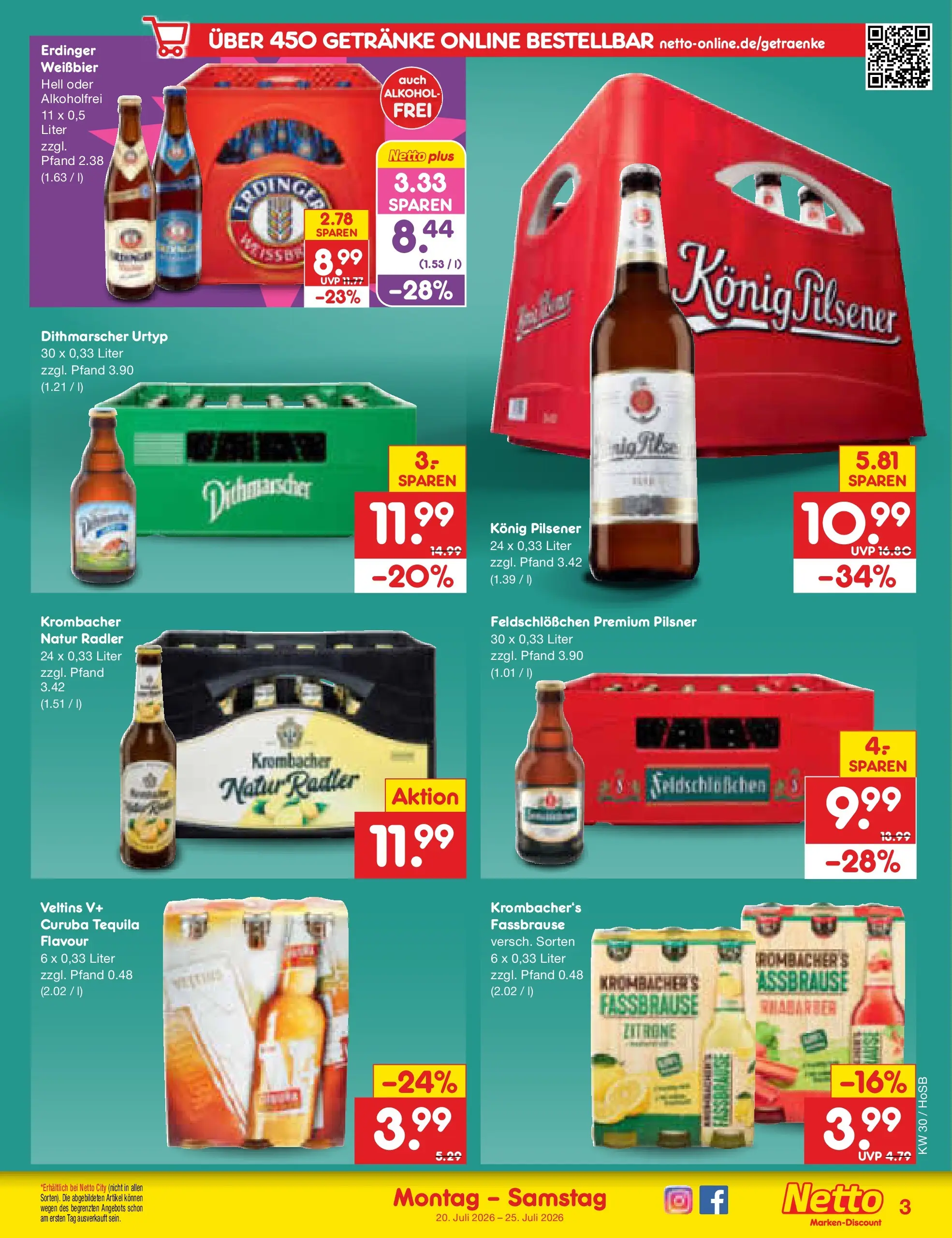 Netto Marken-Discount Prospekt Hannover (ab 19.07.2026) ยป Angebote | Seite: 57 | Produkte: Konig pilsener, Zitrone, Rhabarber, Fassbrause Netto Marken-Discount Prospekt Hannover (ab 19.07.2026) ยป Angebote | Seite: 57 | Produkte: Konig pilsener, Zitrone, Rhabarber, Fassbrause