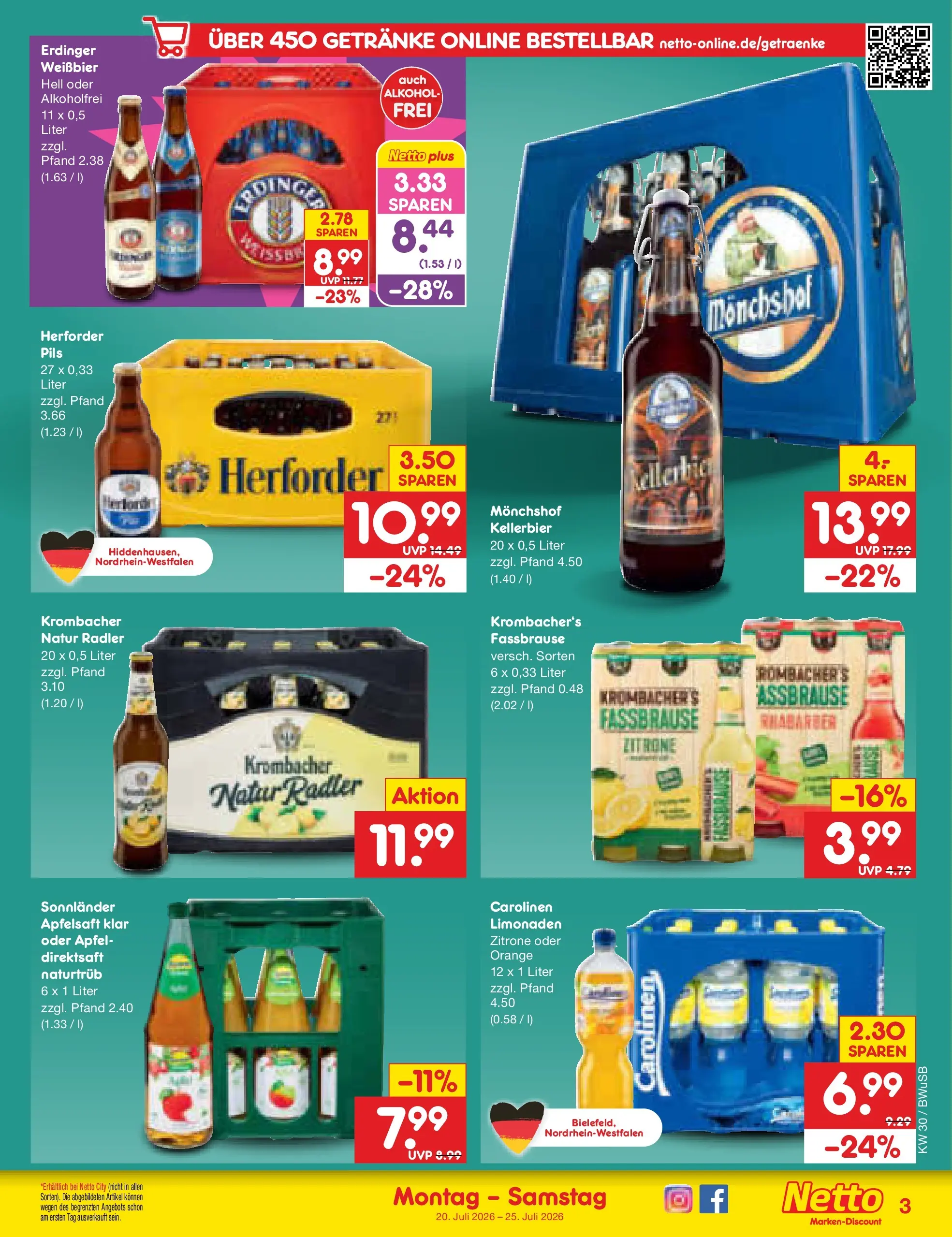 Netto Marken-Discount Prospekt Stemwede-Dielingen (ab 19.07.2026) ยป Angebote | Seite: 57 | Produkte: รpfel, Apfelsaft, Zitrone, Krombacher Netto Marken-Discount Prospekt Stemwede-Dielingen (ab 19.07.2026) ยป Angebote | Seite: 57 | Produkte: รpfel, Apfelsaft, Zitrone, Krombacher