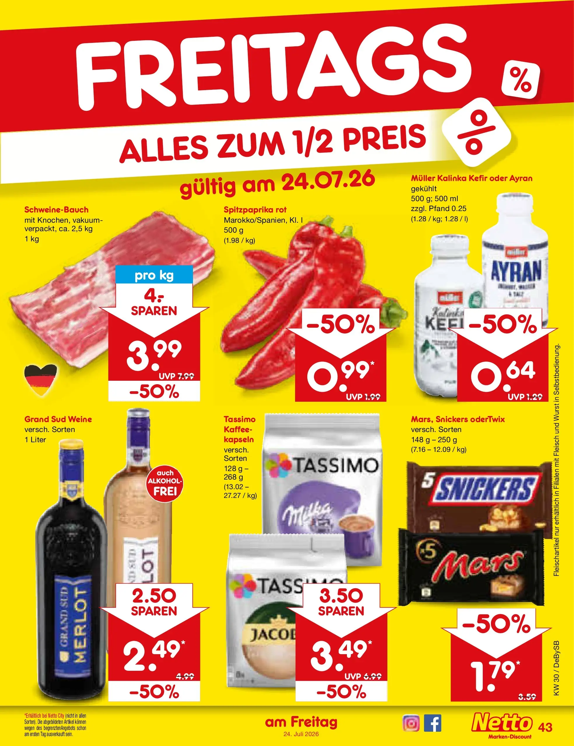 Netto Marken-Discount Prospekt Thierhaupten (ab 19.07.2026) ยป Angebote | Seite: 67 | Produkte: Merlot, Snickers, Wurst, Grand sud Netto Marken-Discount Prospekt Thierhaupten (ab 19.07.2026) ยป Angebote | Seite: 67 | Produkte: Merlot, Snickers, Wurst, Grand sud