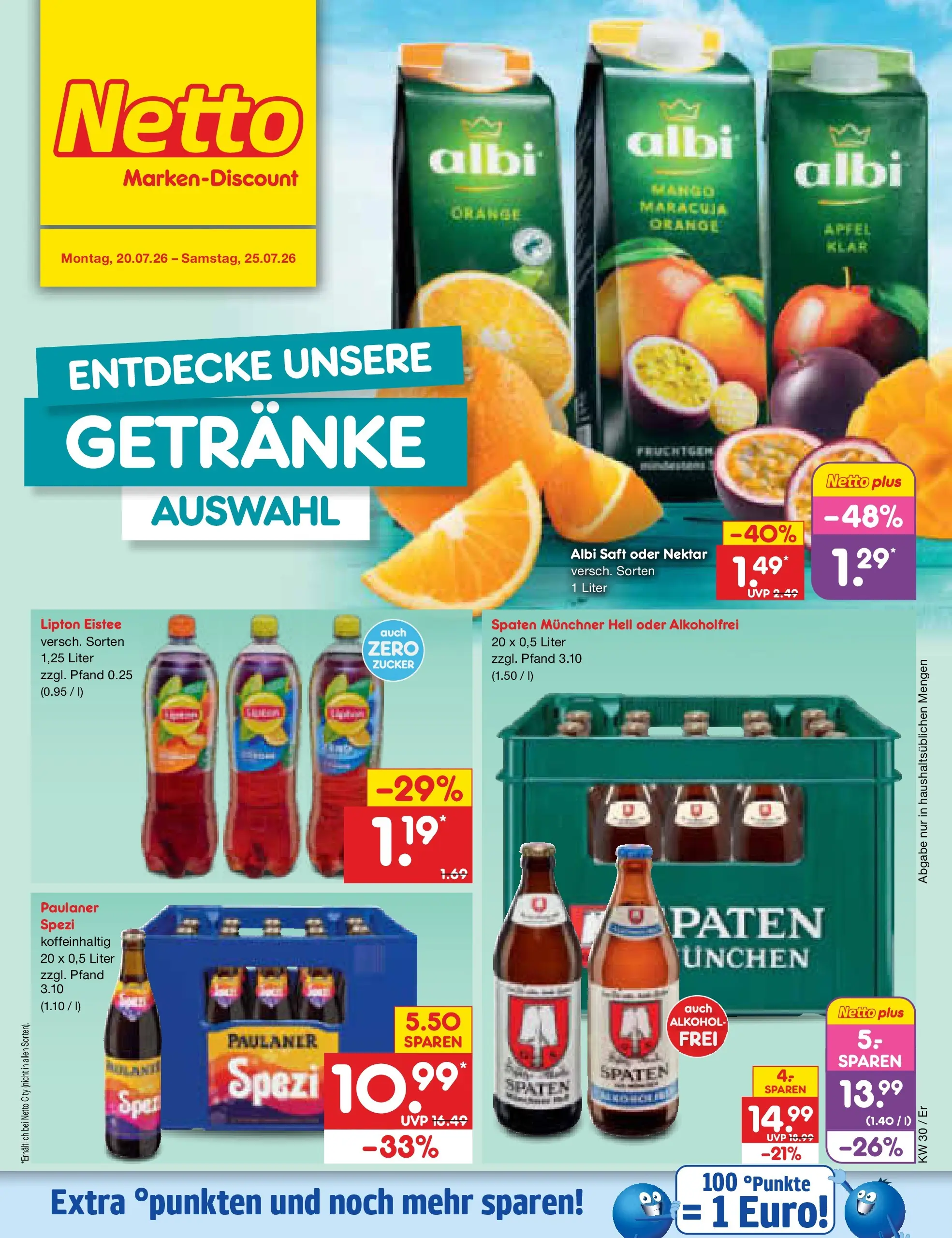 Netto Marken-Discount Prospekt Nordhausen (ab 19.07.2026) ยป Angebote | Seite: 54 | Produkte: Paulaner spezi, รpfel, Zucker, Mango Netto Marken-Discount Prospekt Nordhausen (ab 19.07.2026) ยป Angebote | Seite: 54 | Produkte: Paulaner spezi, รpfel, Zucker, Mango