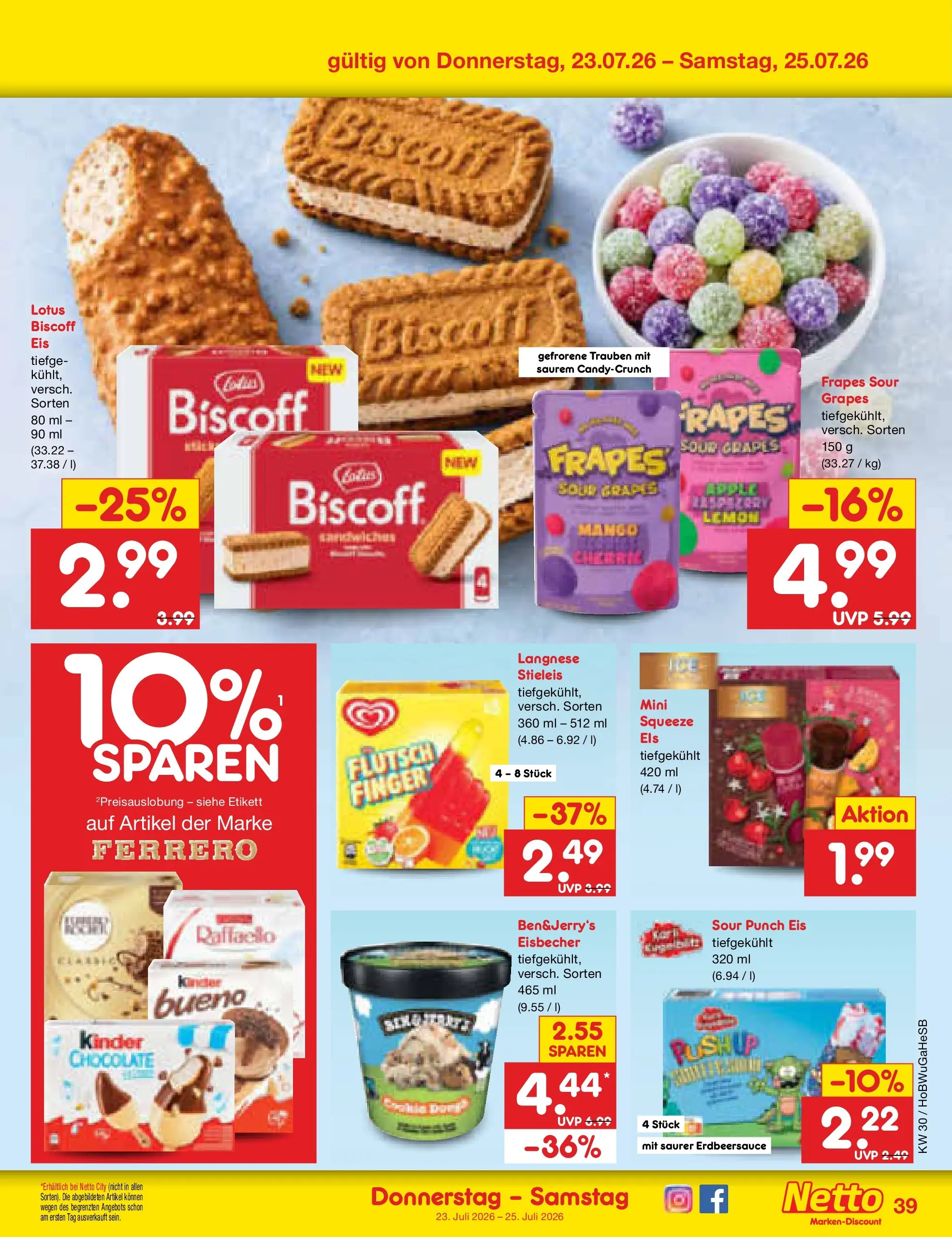 Netto Marken-Discount Prospekt Hannover (ab 19.07.2026) ยป Angebote | Seite: 63 | Produkte: Langnese, Trauben, Mango, Eis Netto Marken-Discount Prospekt Hannover (ab 19.07.2026) ยป Angebote | Seite: 63 | Produkte: Langnese, Trauben, Mango, Eis