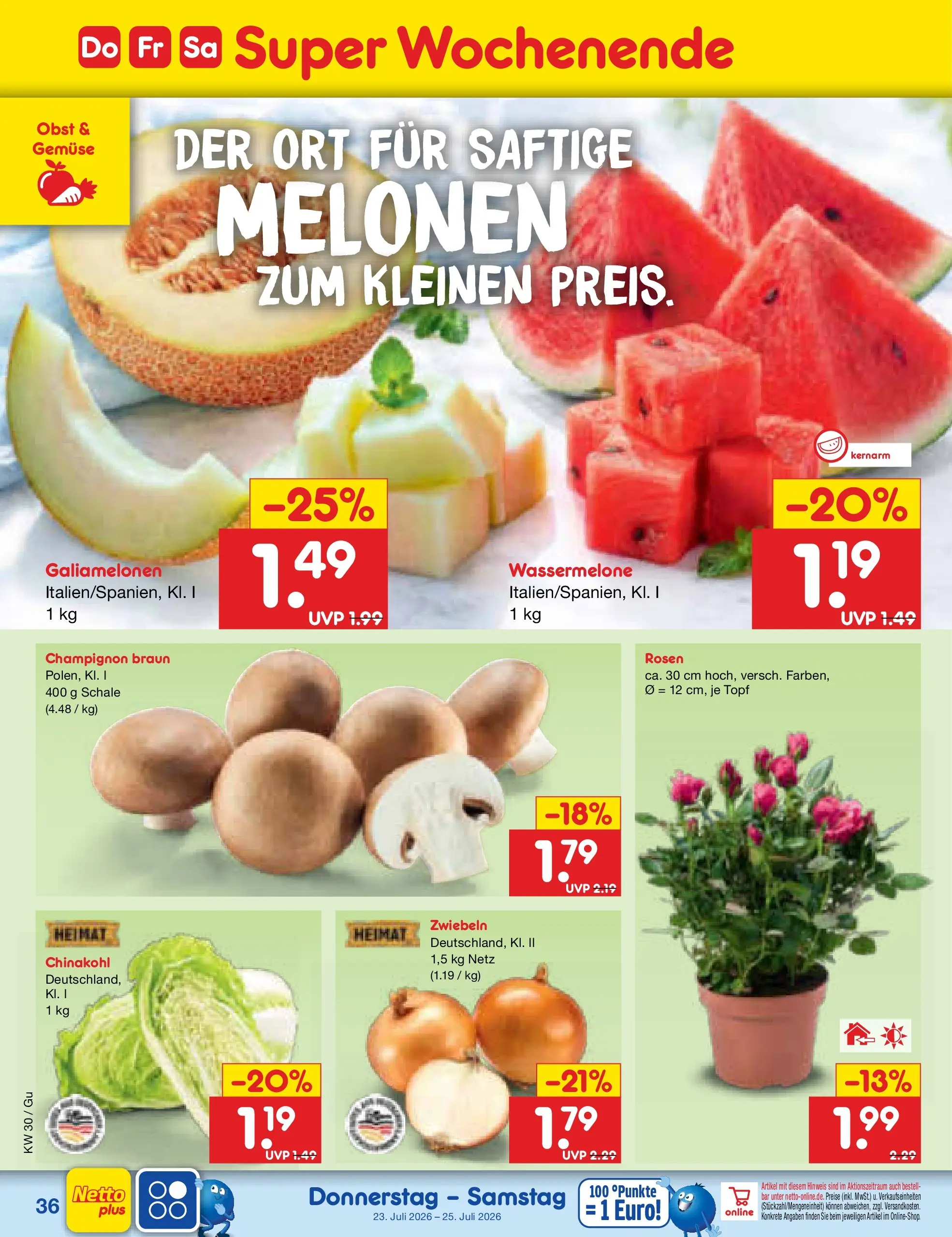 Netto Marken-Discount Prospekt Augustusburg (ab 19.07.2026) » Angebote | Seite: 60 | Produkte: Zwiebeln, Gemüse, Obst, Wassermelone