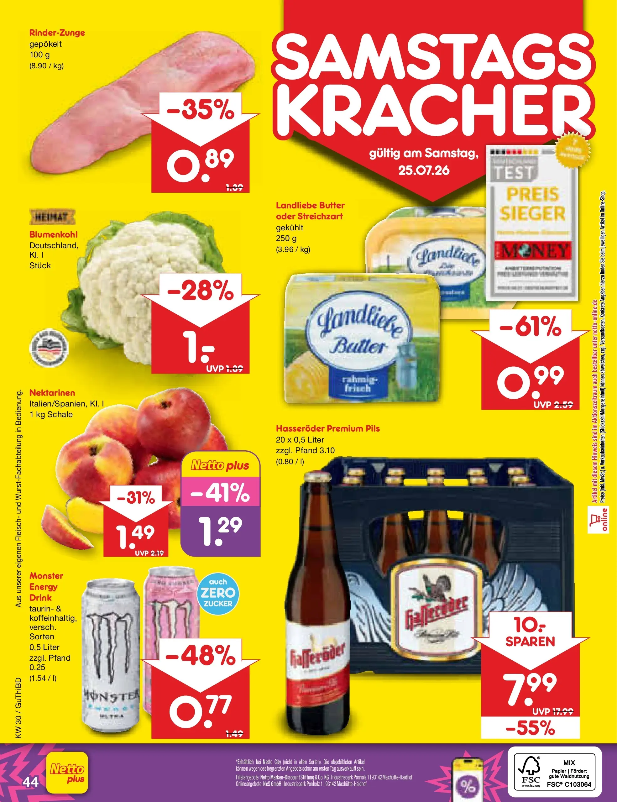 Netto Marken-Discount Prospekt Augustusburg (ab 19.07.2026) » Angebote | Seite: 68 | Produkte: Energy, Monster, Hasseröder, Fleisch