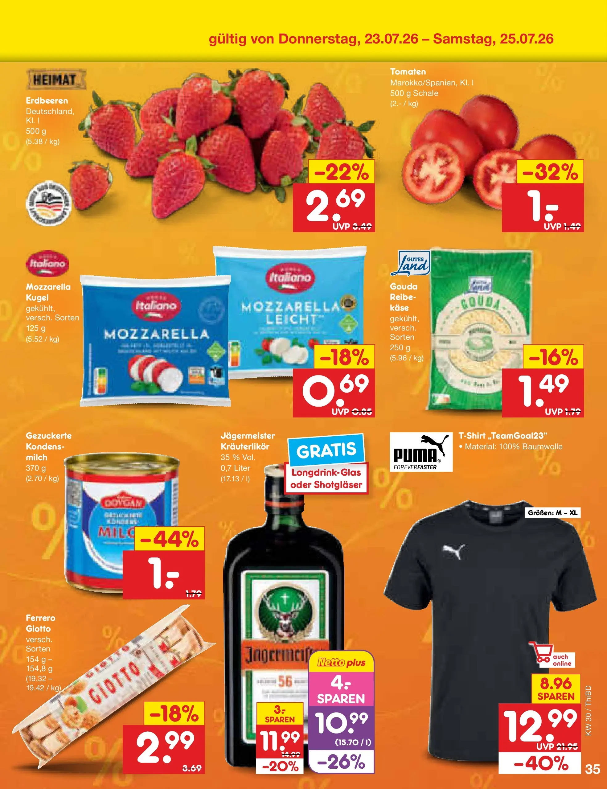 Netto Marken-Discount Prospekt Thiendorf (ab 20.07.2026) ยป Angebote | Seite: 59 | Produkte: Milch, Mozzarella, Tomaten, Jรคgermeister Netto Marken-Discount Prospekt Thiendorf (ab 20.07.2026) ยป Angebote | Seite: 59 | Produkte: Milch, Mozzarella, Tomaten, Jรคgermeister